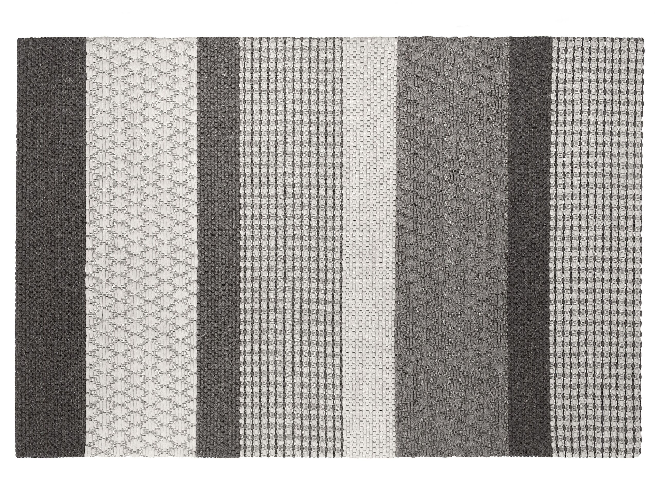 Wool Area Rug 160x230cm Grey