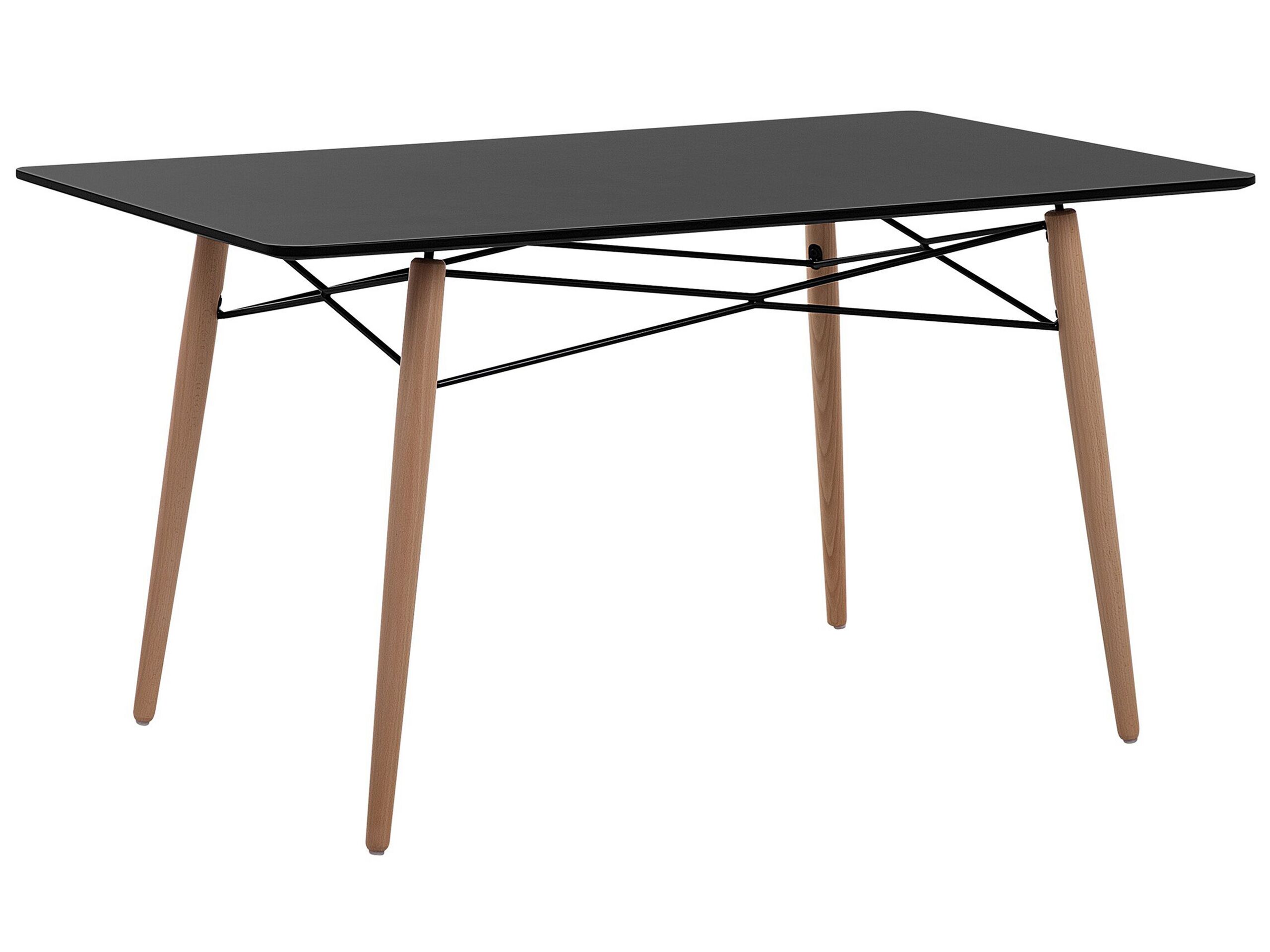 Dining Table 140 x 80 cm Black BIONDI