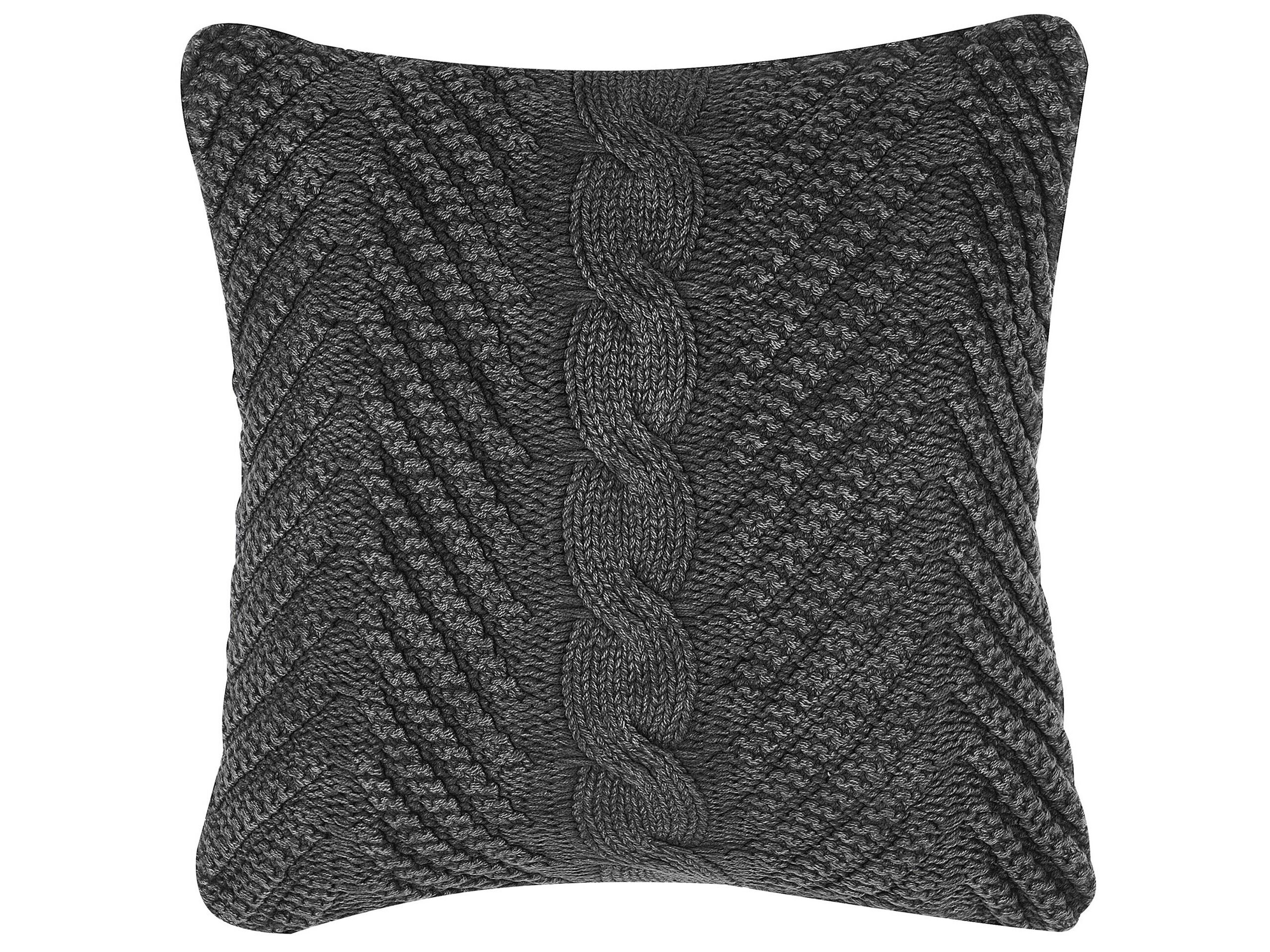 Cotton Embossed Cushion 45x45cm Grey