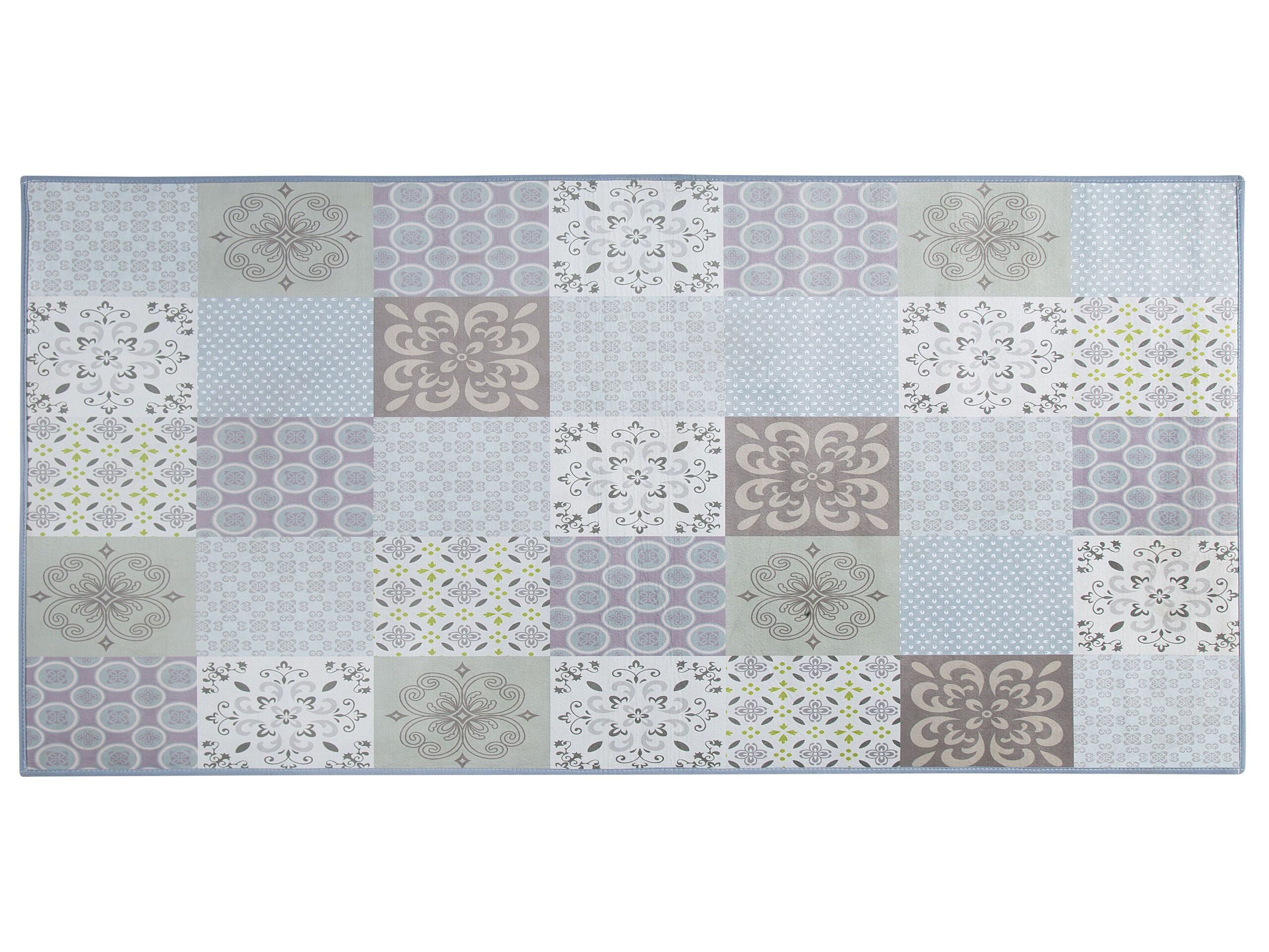 Area Rug Mosaic Pattern 80x150cm Multicolour