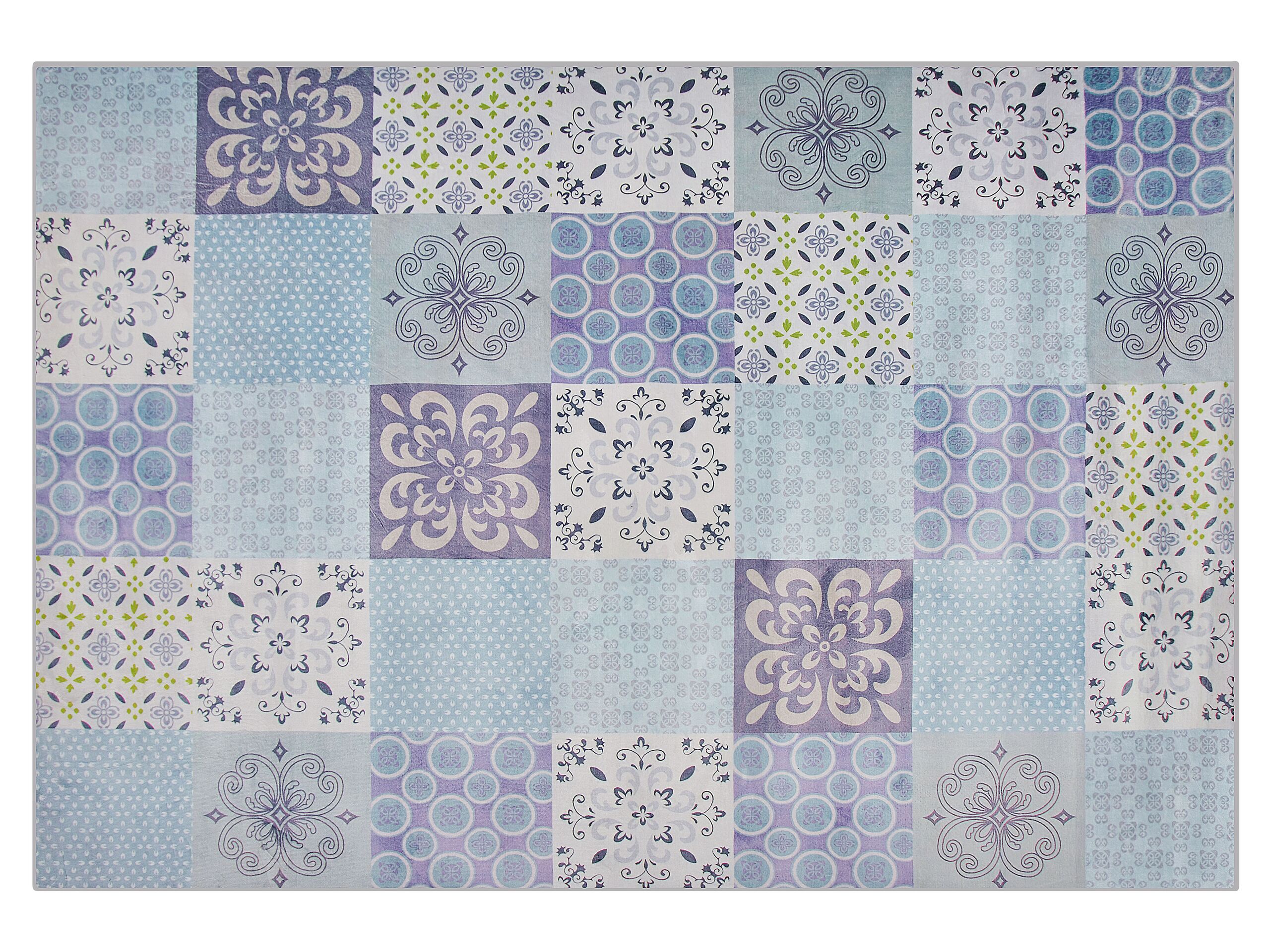 Area Rug Mosaic Pattern 140x200cm Multicolour