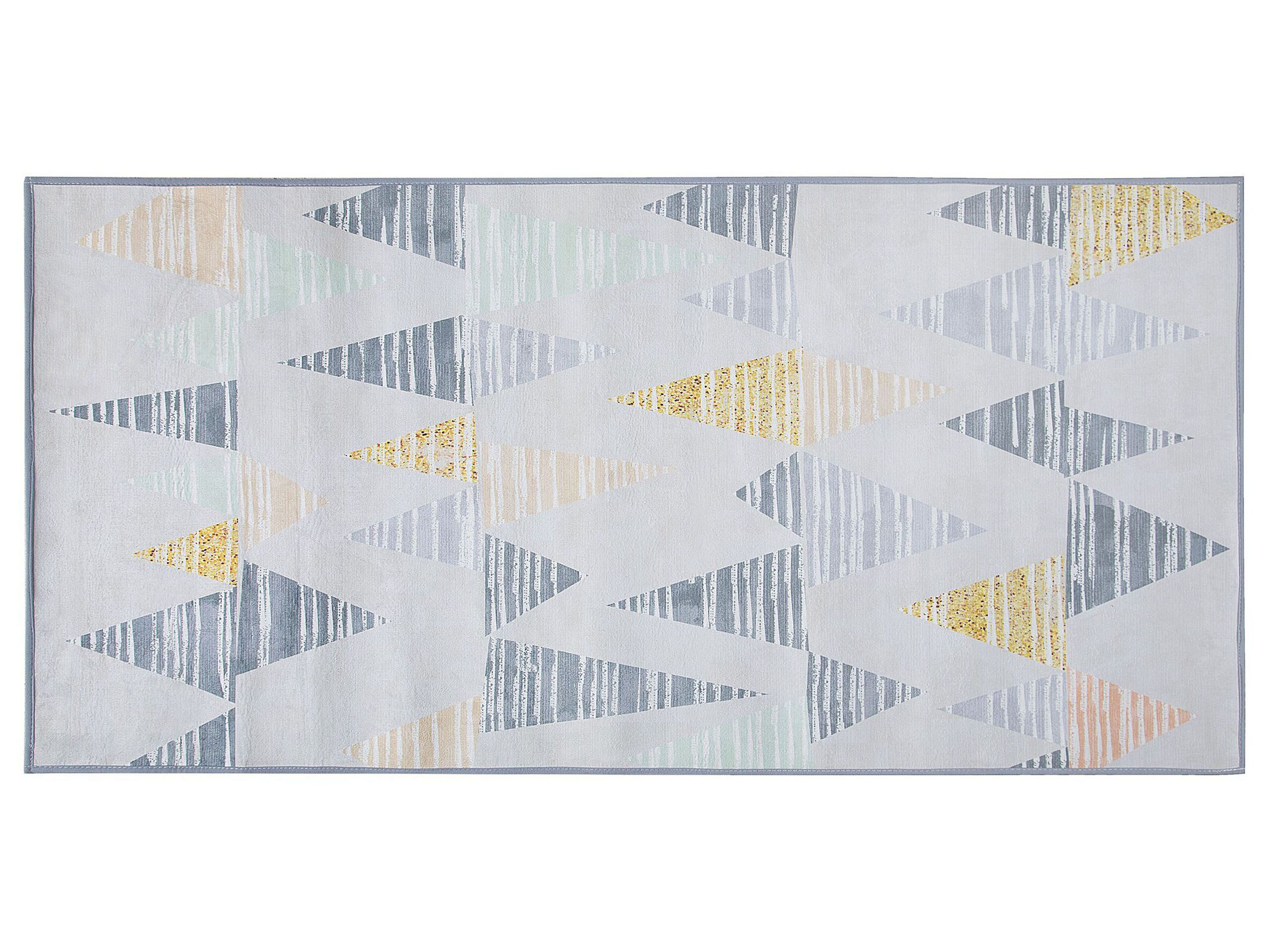 Area Rug 80x150cm Grey and Yellow