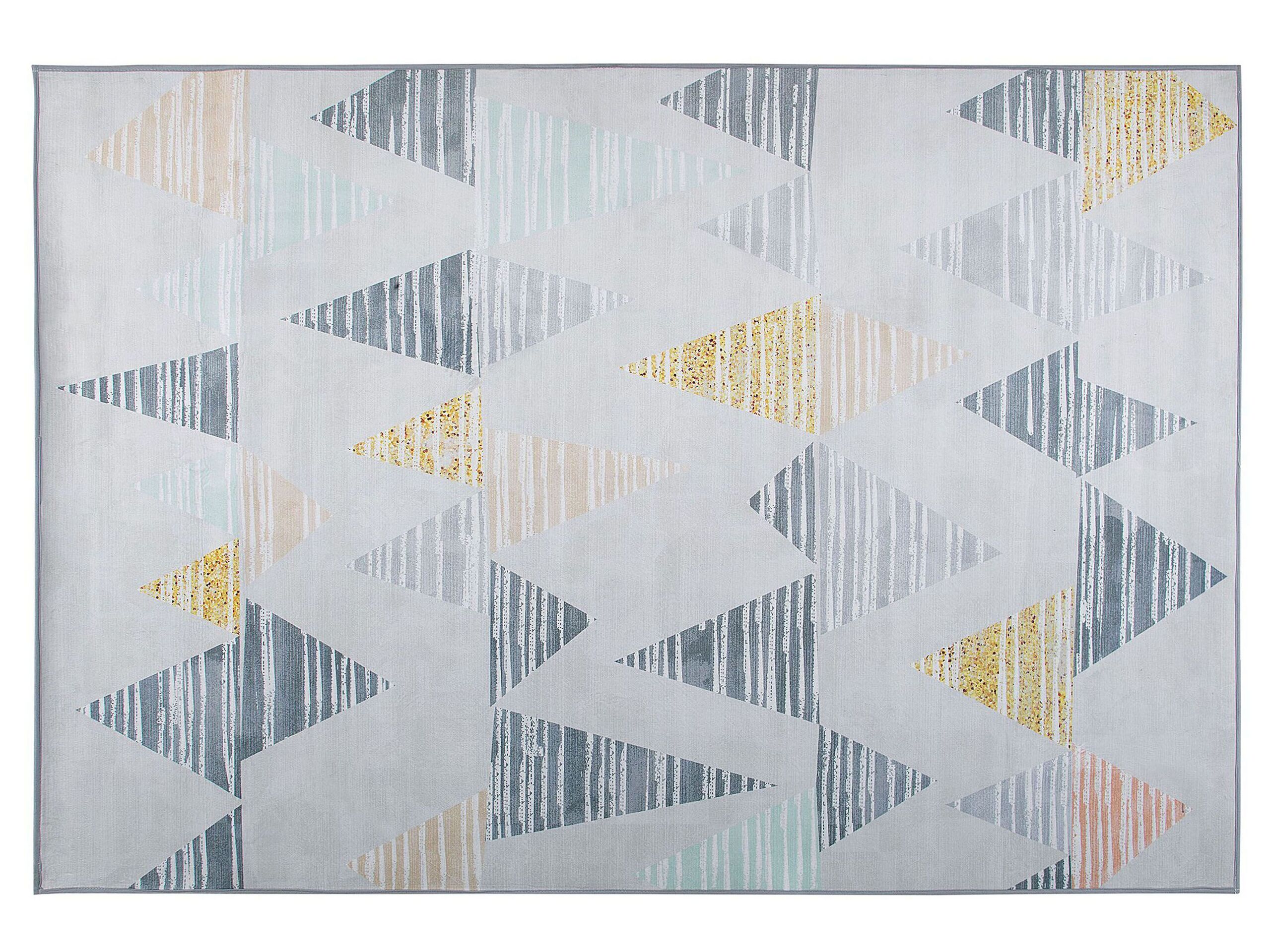 Area Rug 160x230cm Grey and Yellow