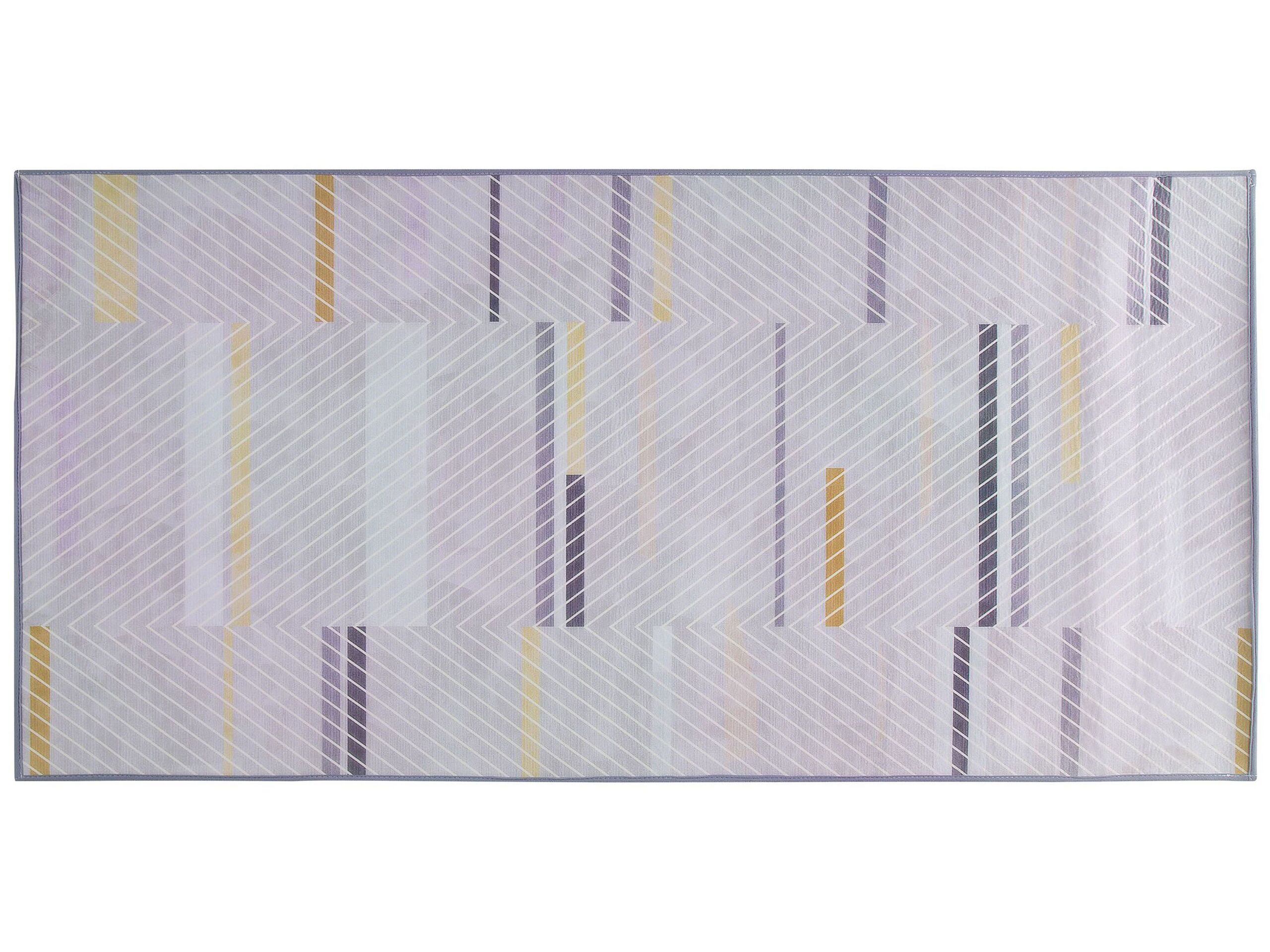 Area Rug 80x150cm Grey and Yellow