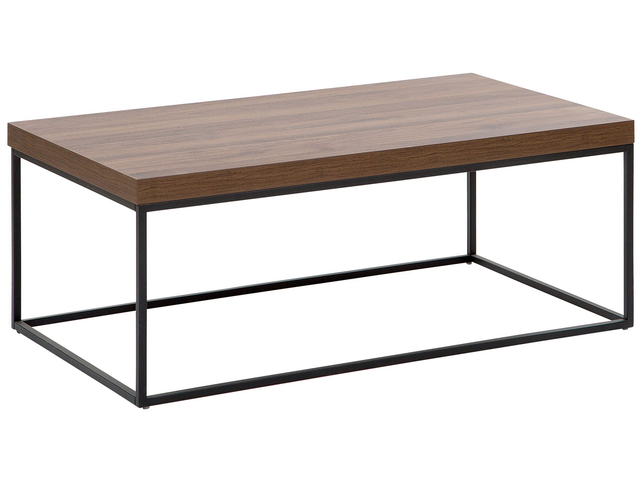Coffee Table Dark Wood with Black