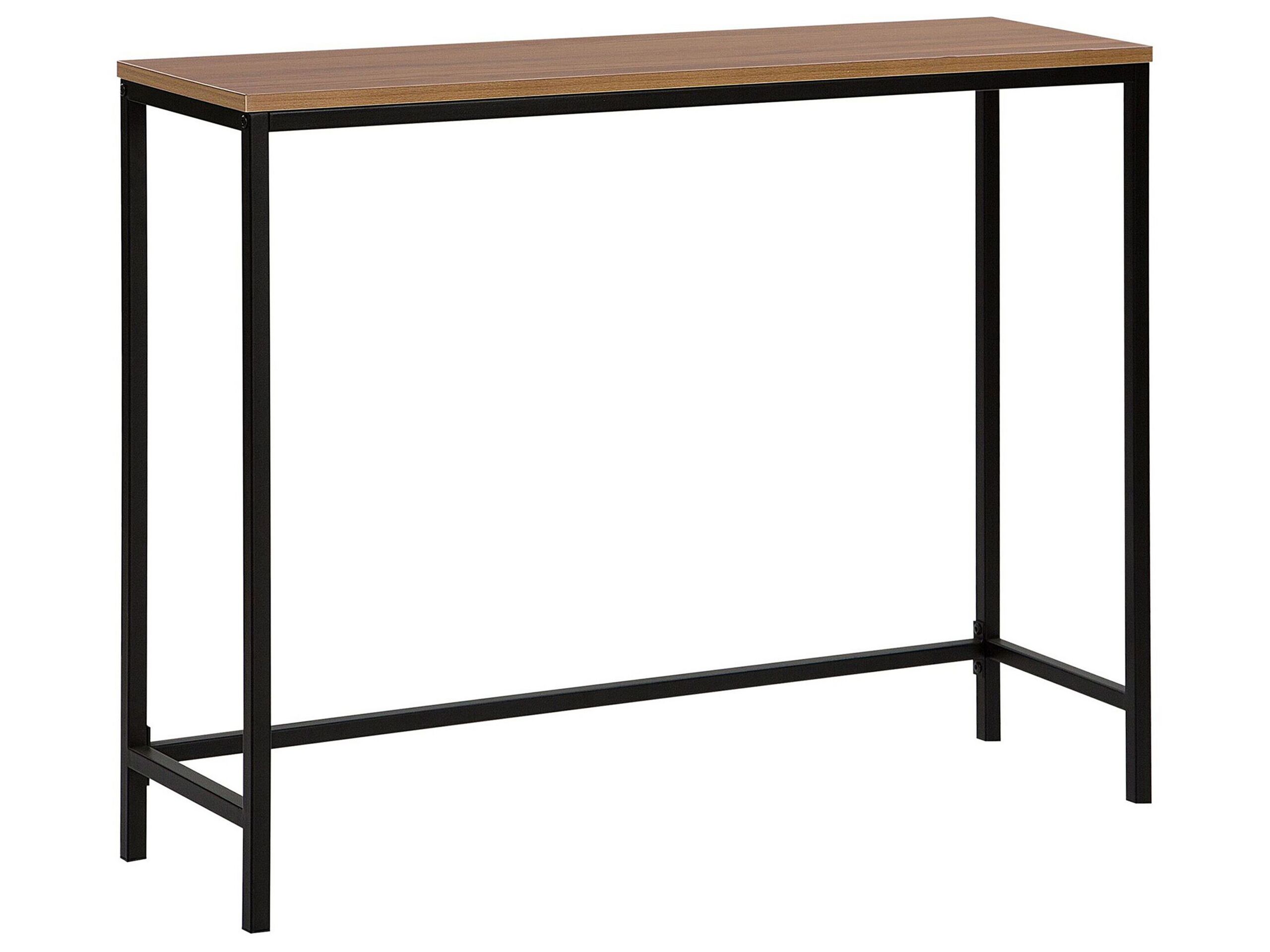 Console Table Dark Wood with Black TULIA