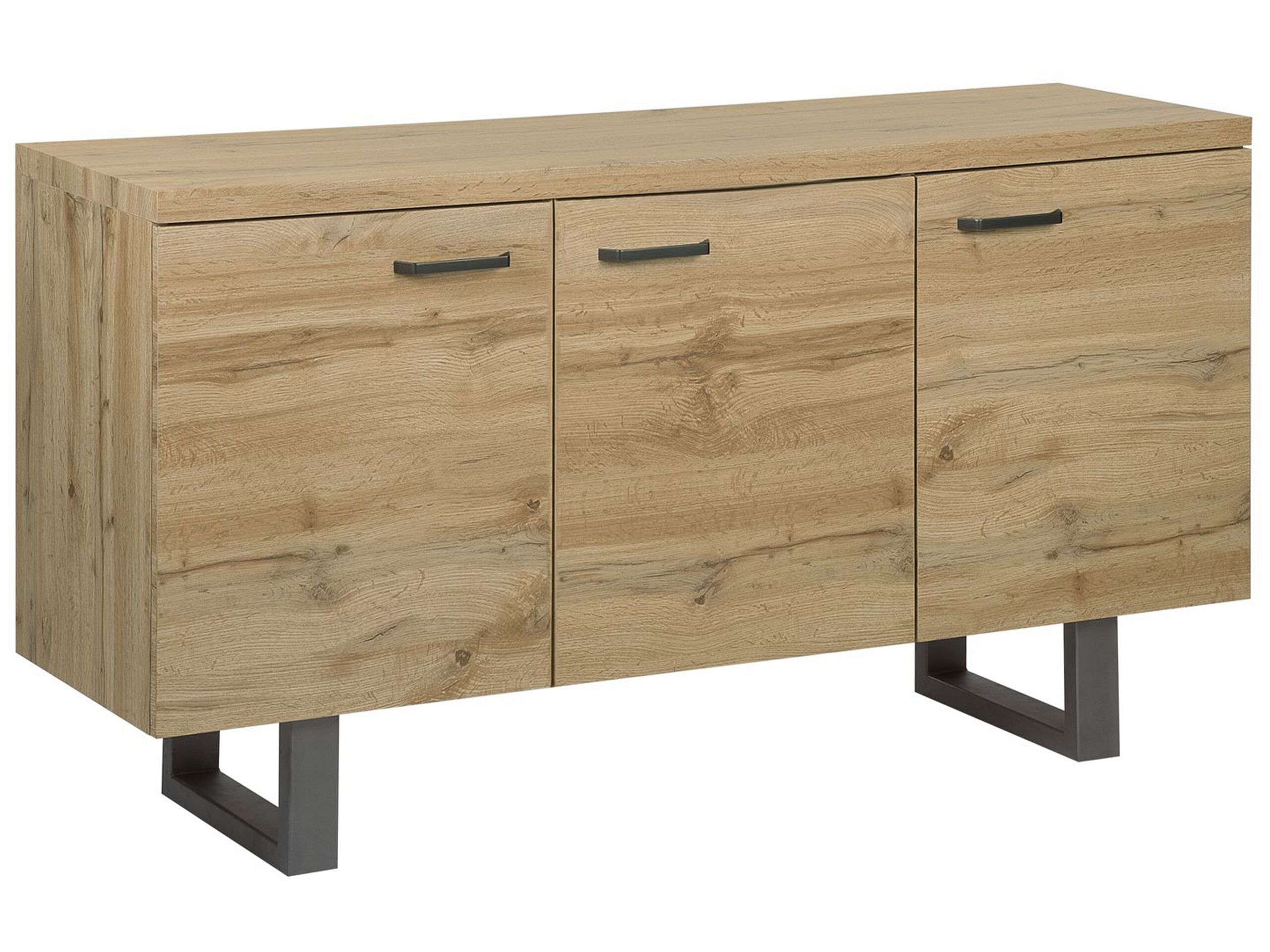 3 Door Sideboard Light Wood TIMBER