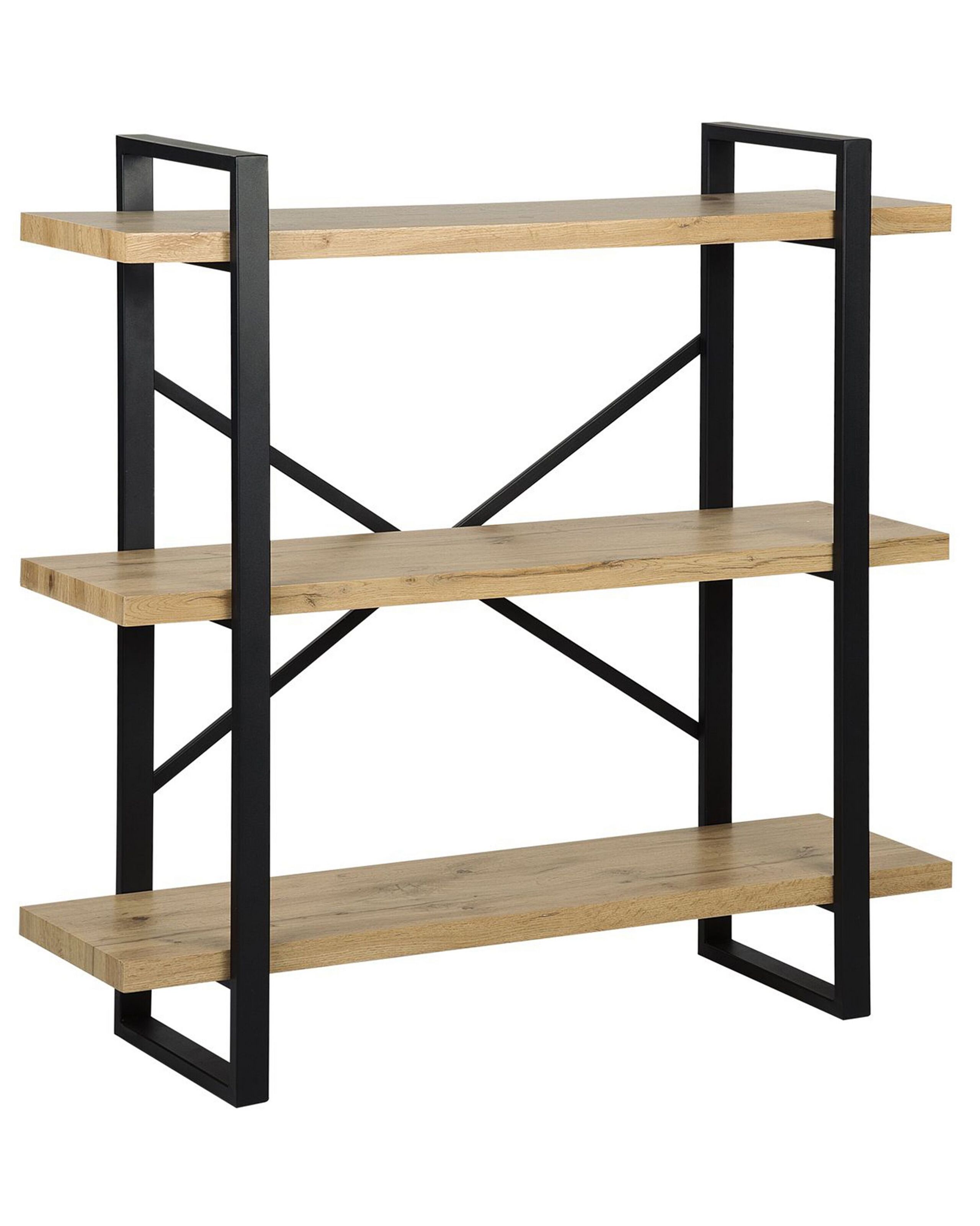3 Tier Bookcase Light Wood TIMBER