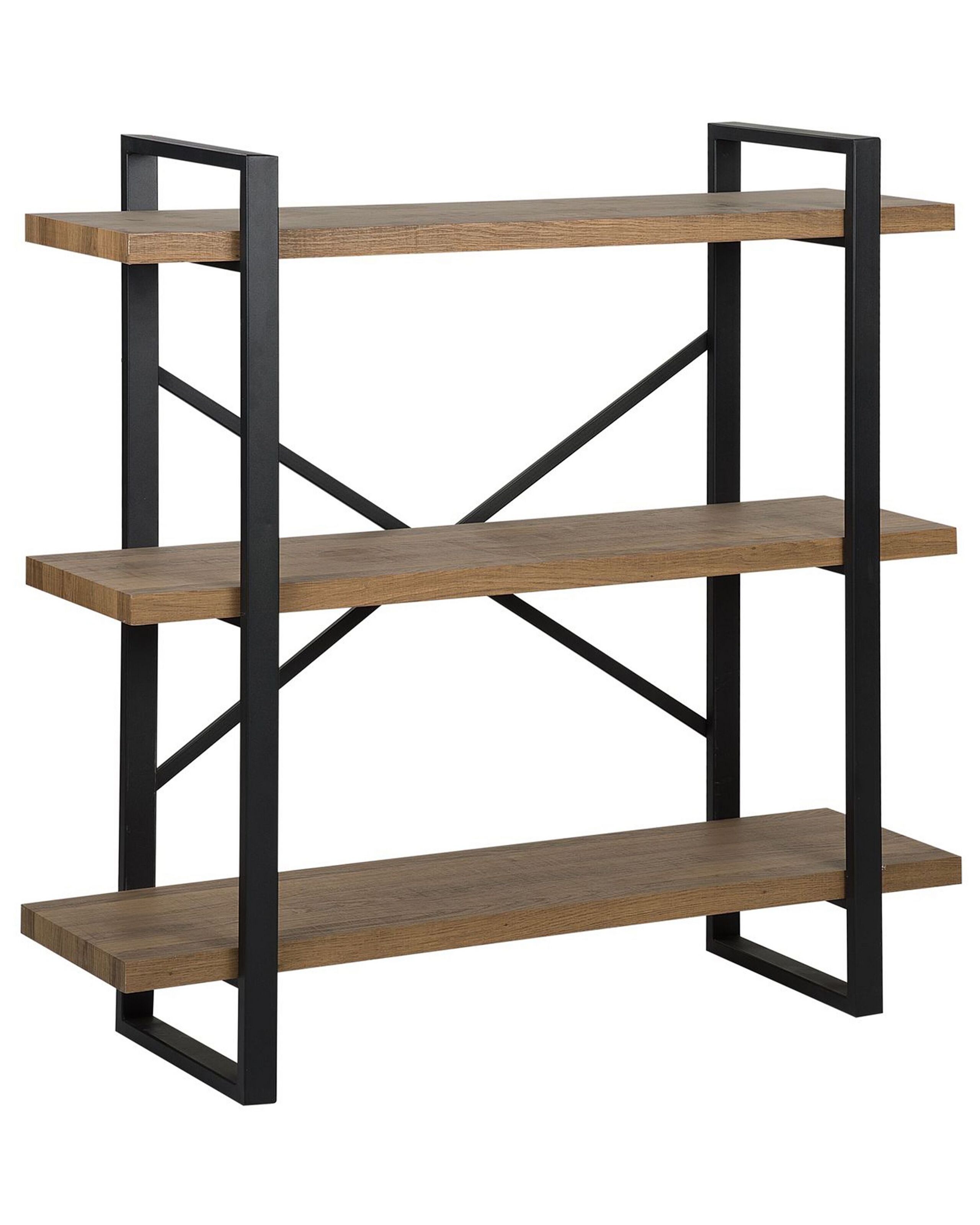 3 Tier Bookcase Dark Wood TIMBER