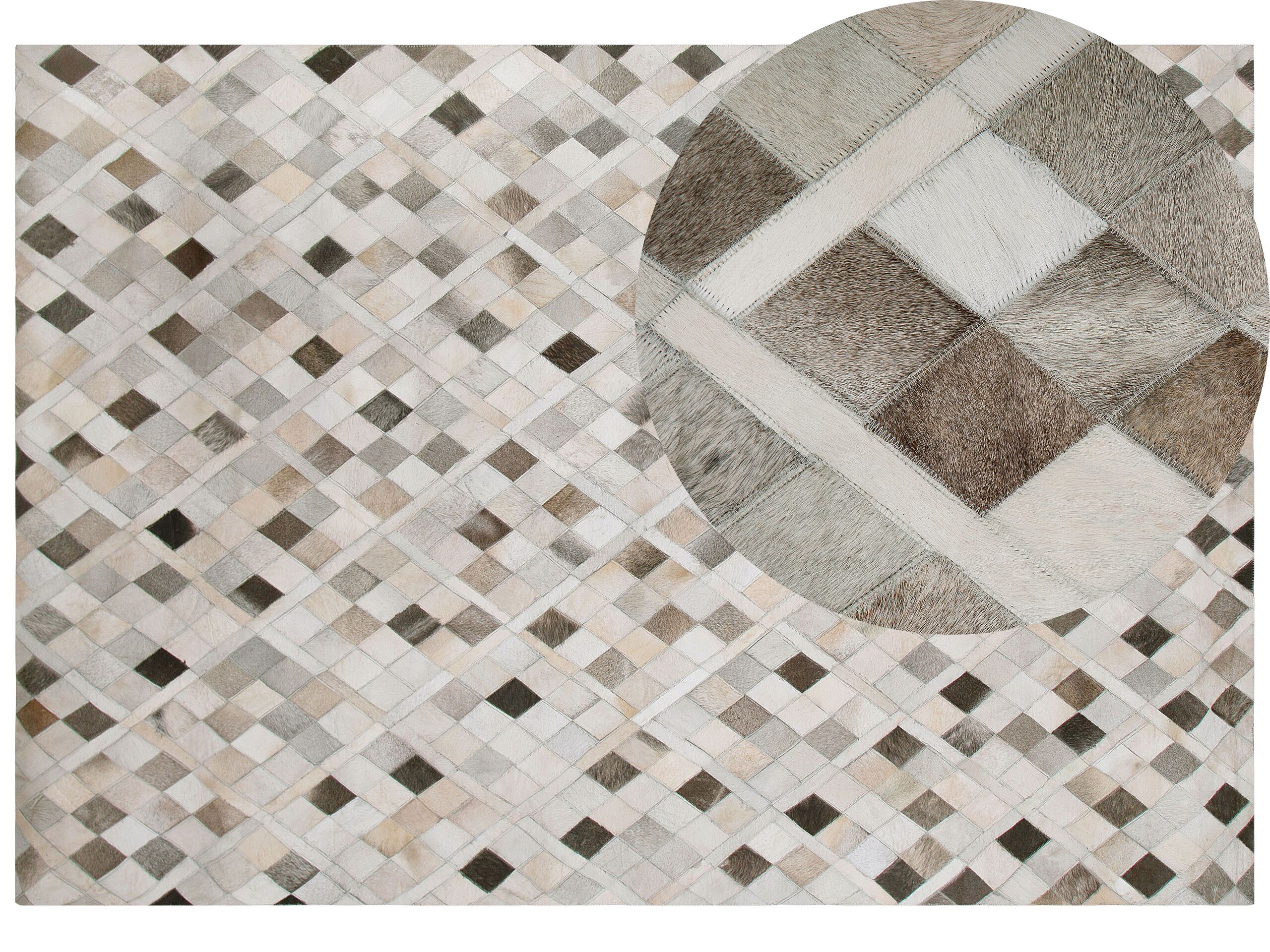 Cowhide Area Rug 160x230cm Multicolour