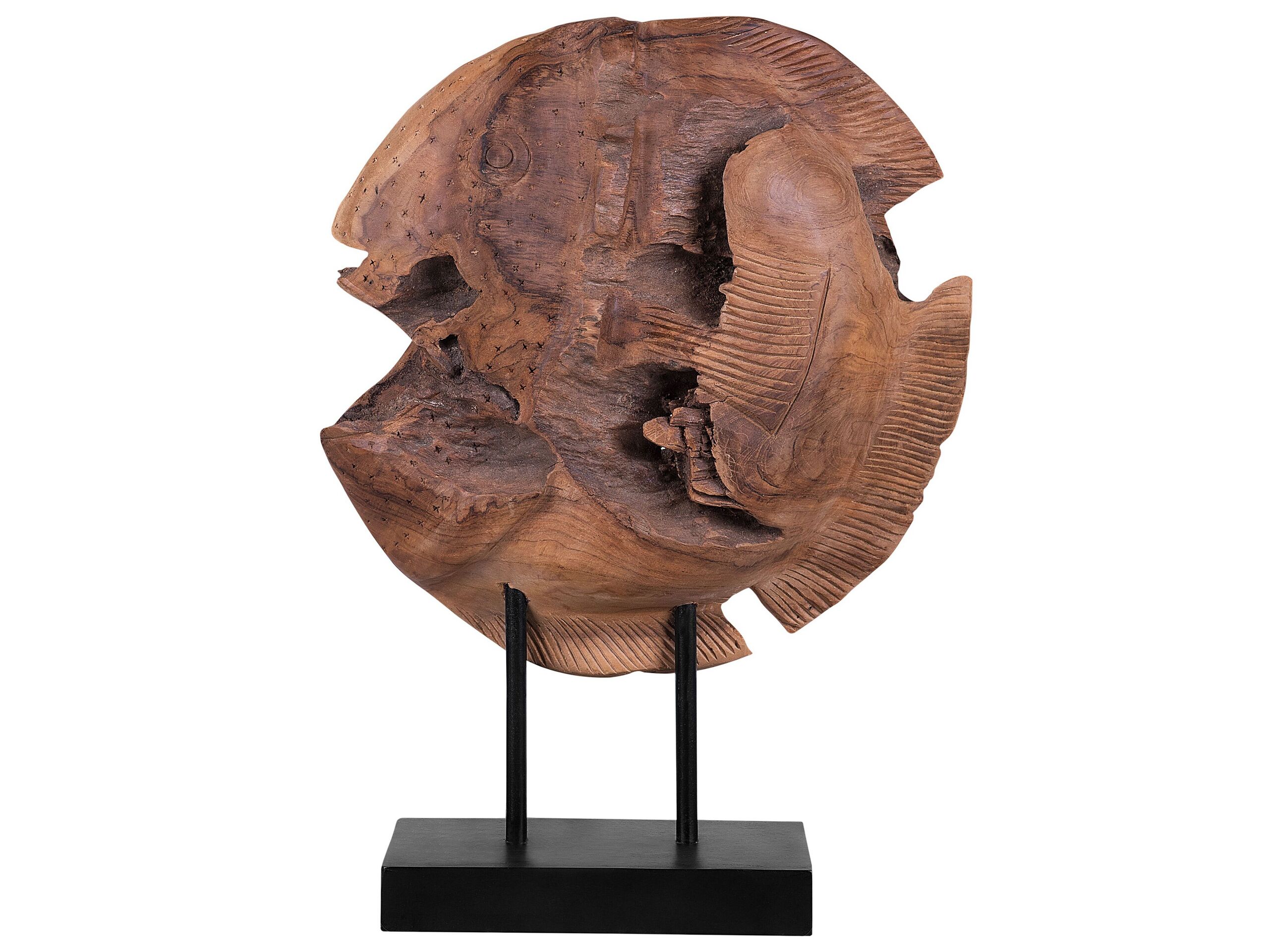 Decorative Figurine Light Wood PLAICE FISH