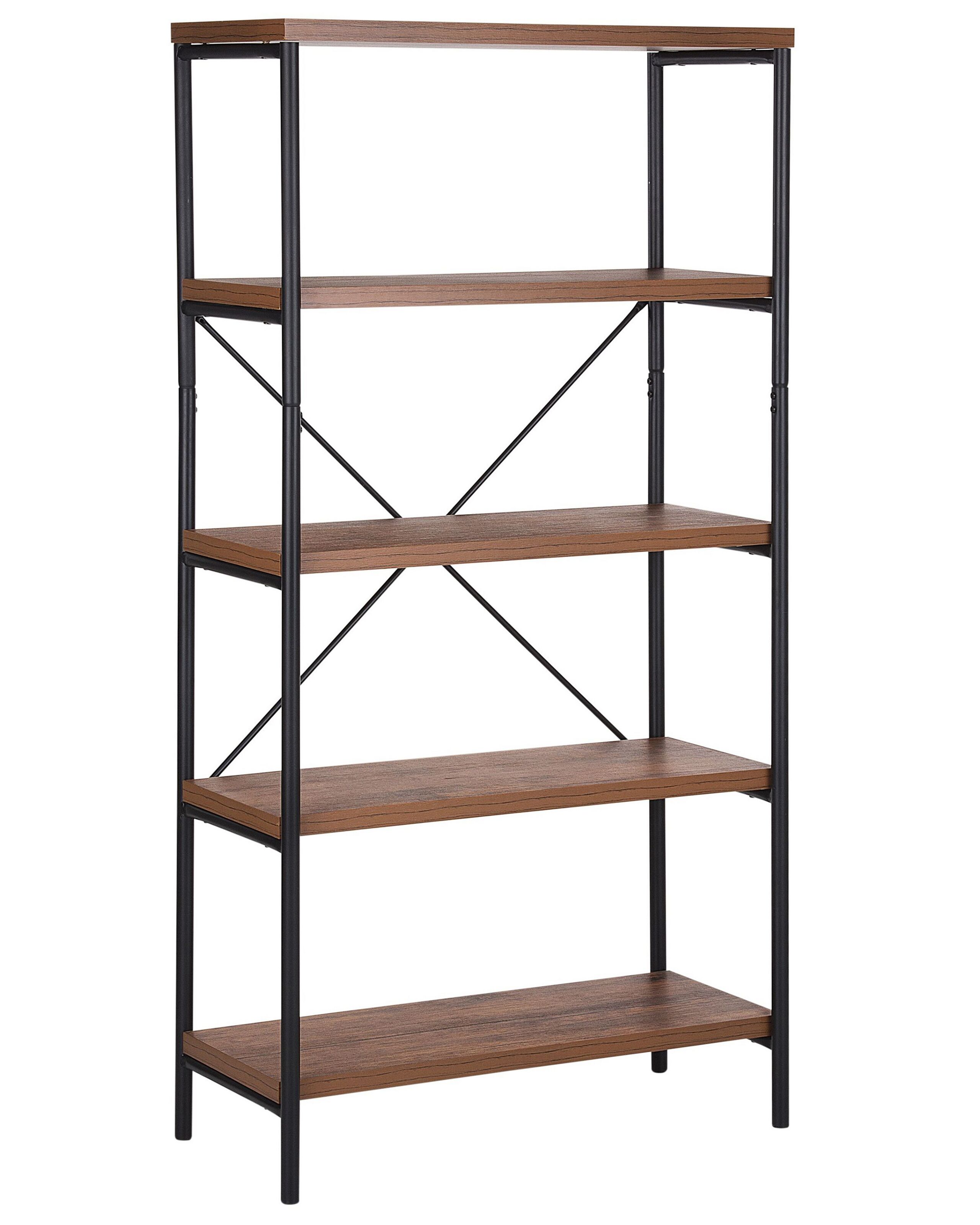 4 Tier Bookcase Dark Wood BRISBANE