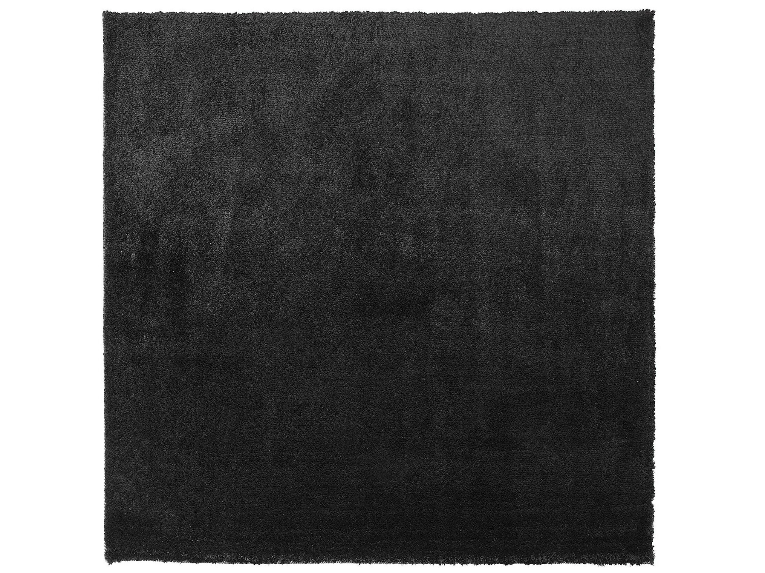 Shaggy Area Rug 200x200cm Black