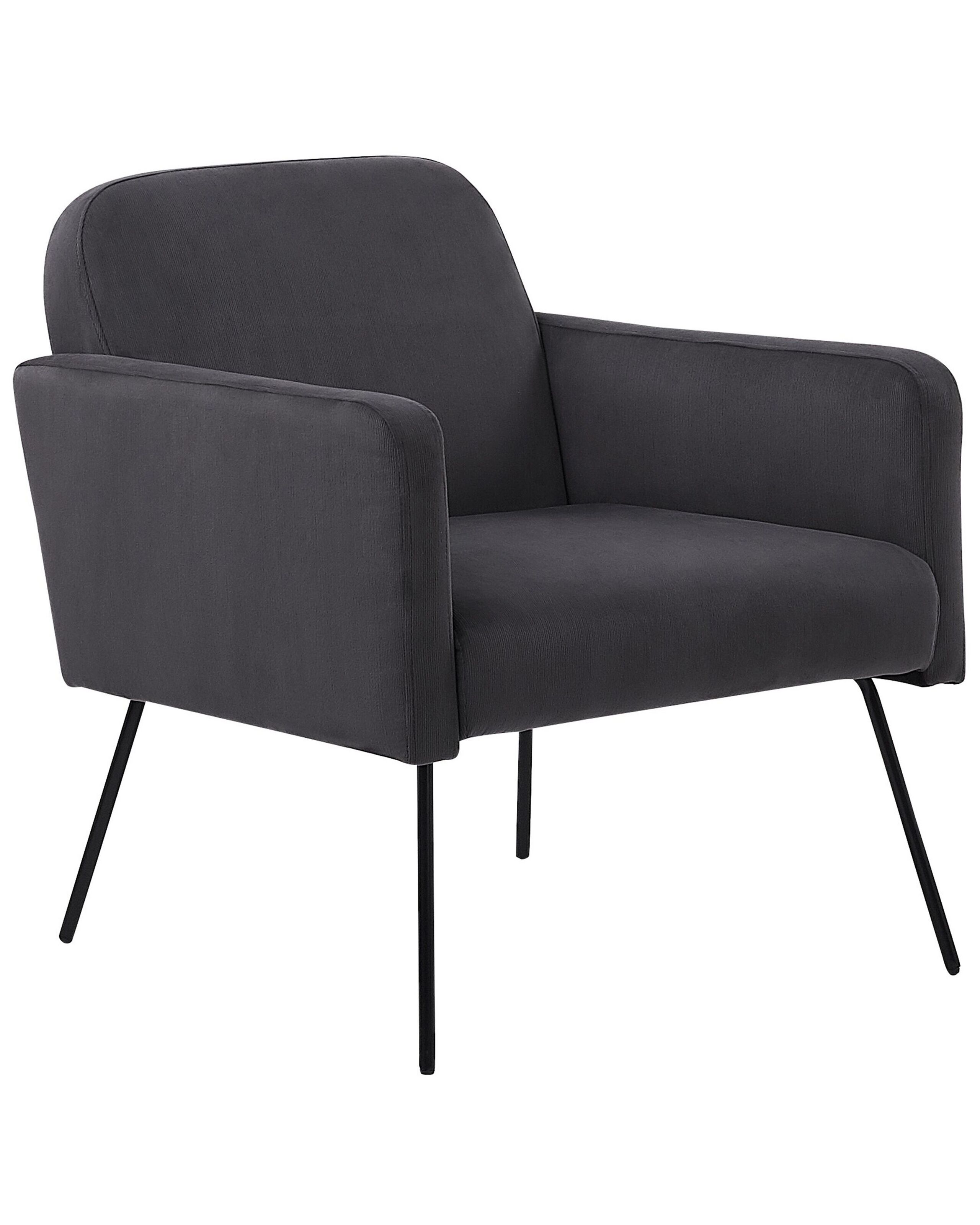 Velvet Armchair Grey NARKEN
