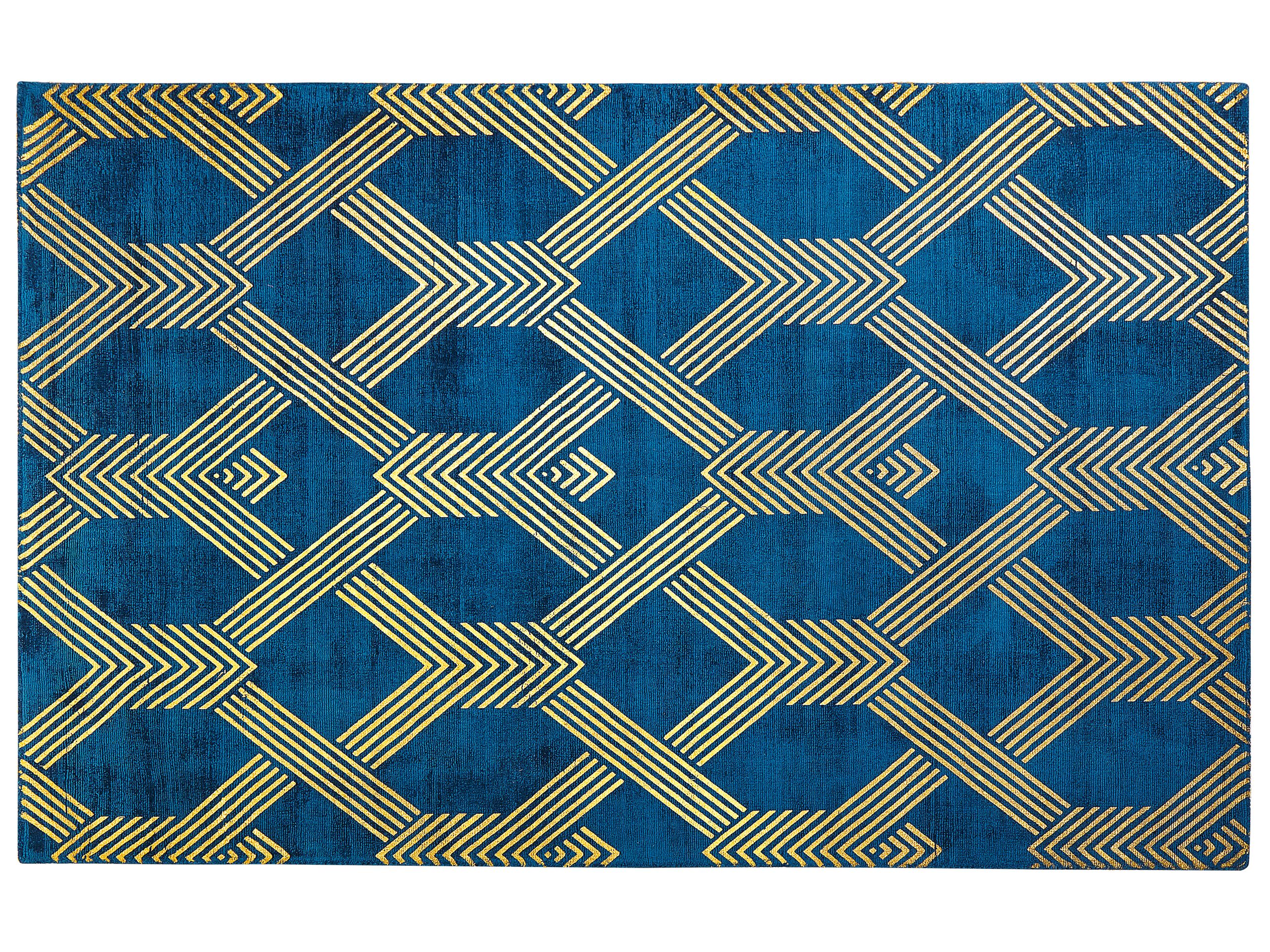 Viscose Rug 140x200cm Blue