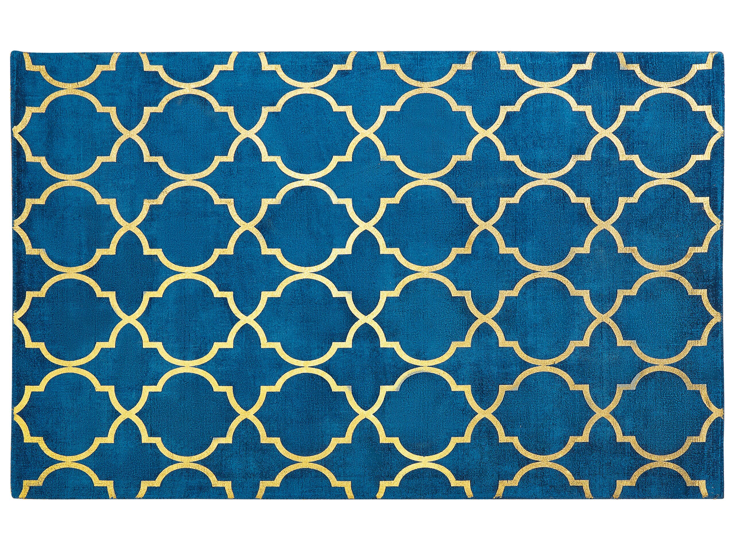 Viscose Rug 140x200cm Blue