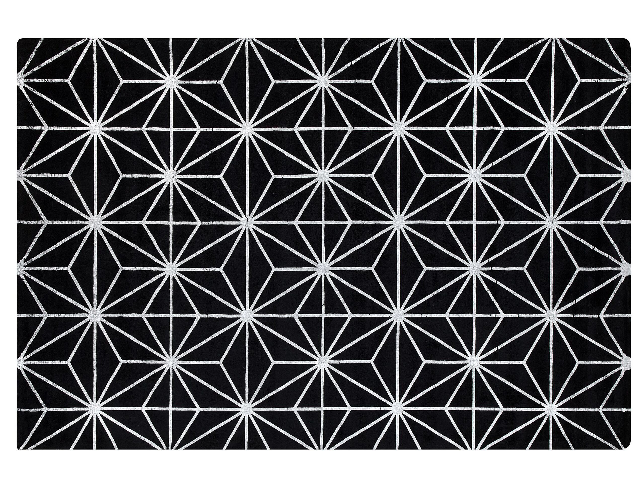 Viscose Area Rug 140x200cm Black