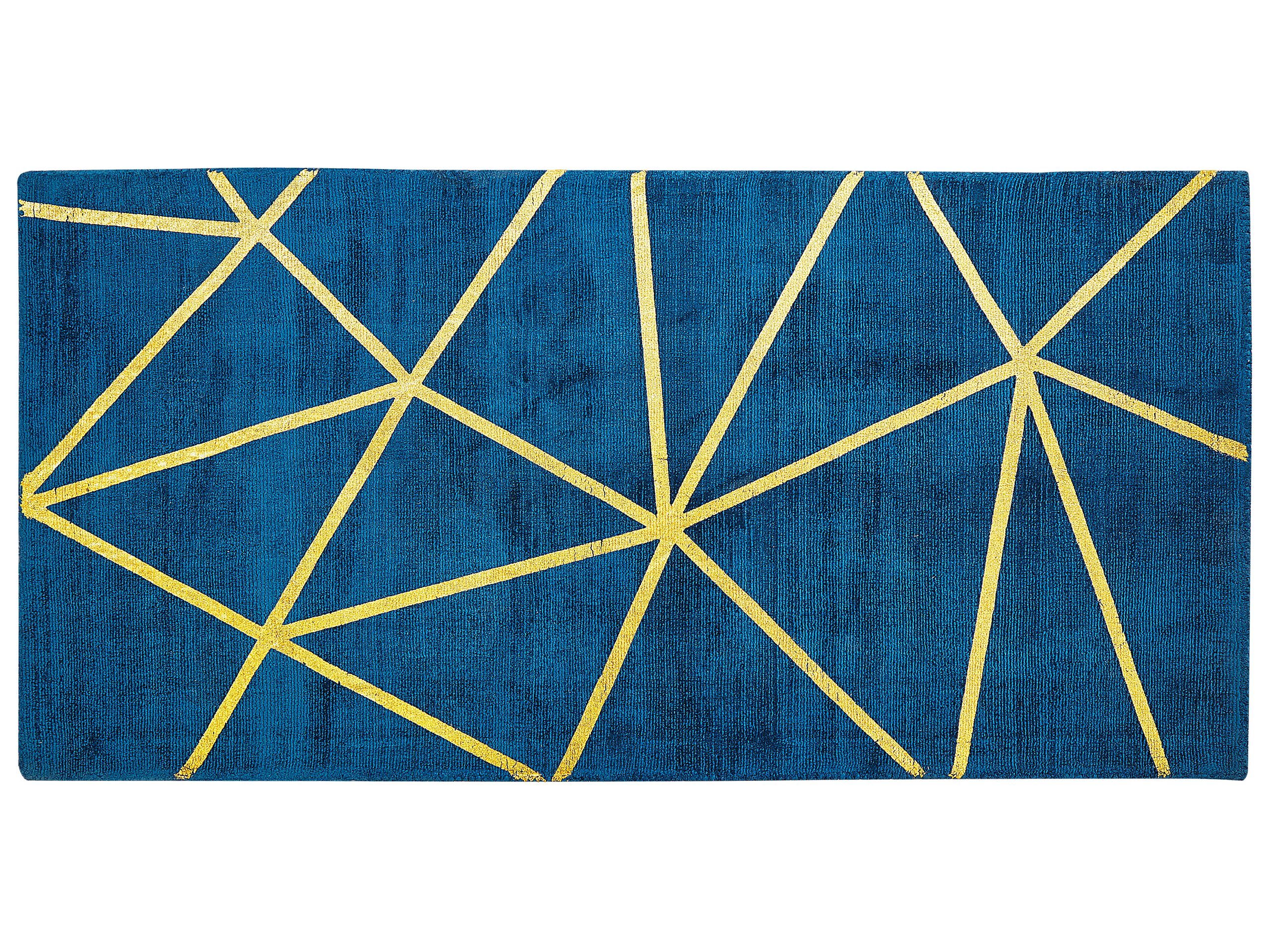 Viscose Rug 80x150cm Blue