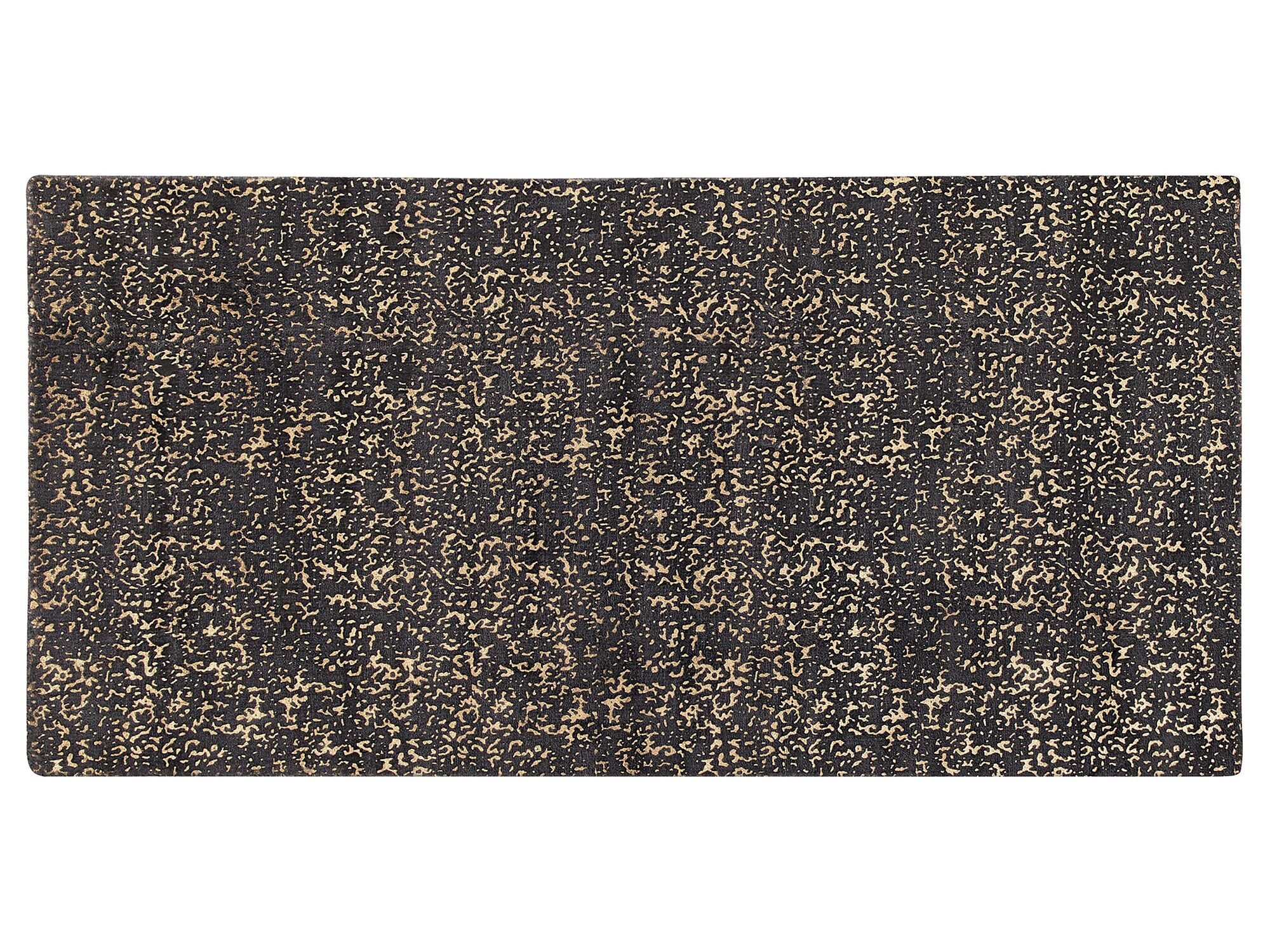 Viscose Area Rug 80x150cm Grey and Gold