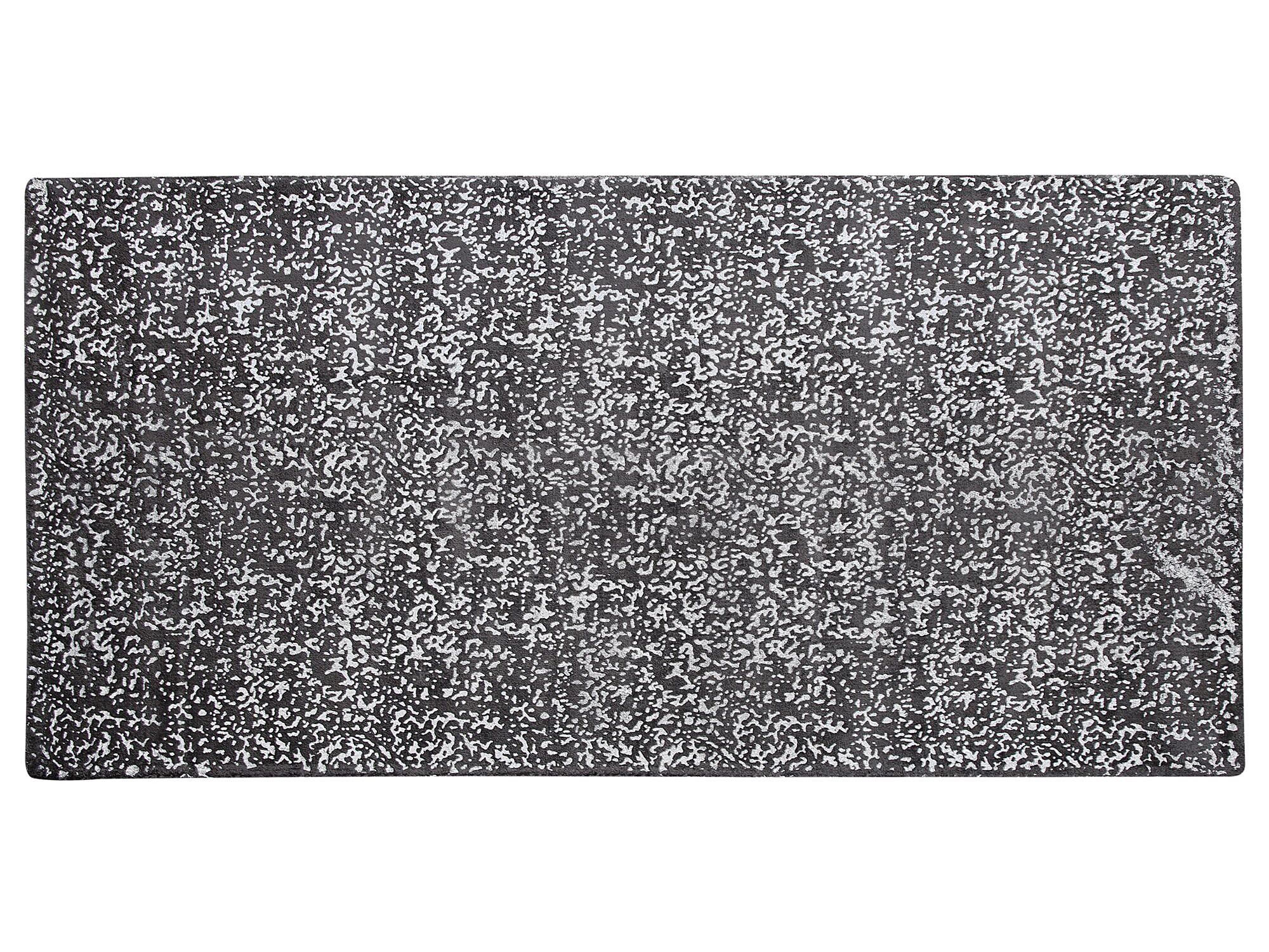 Viscose Area Rug 80x150cm Grey and Silver
