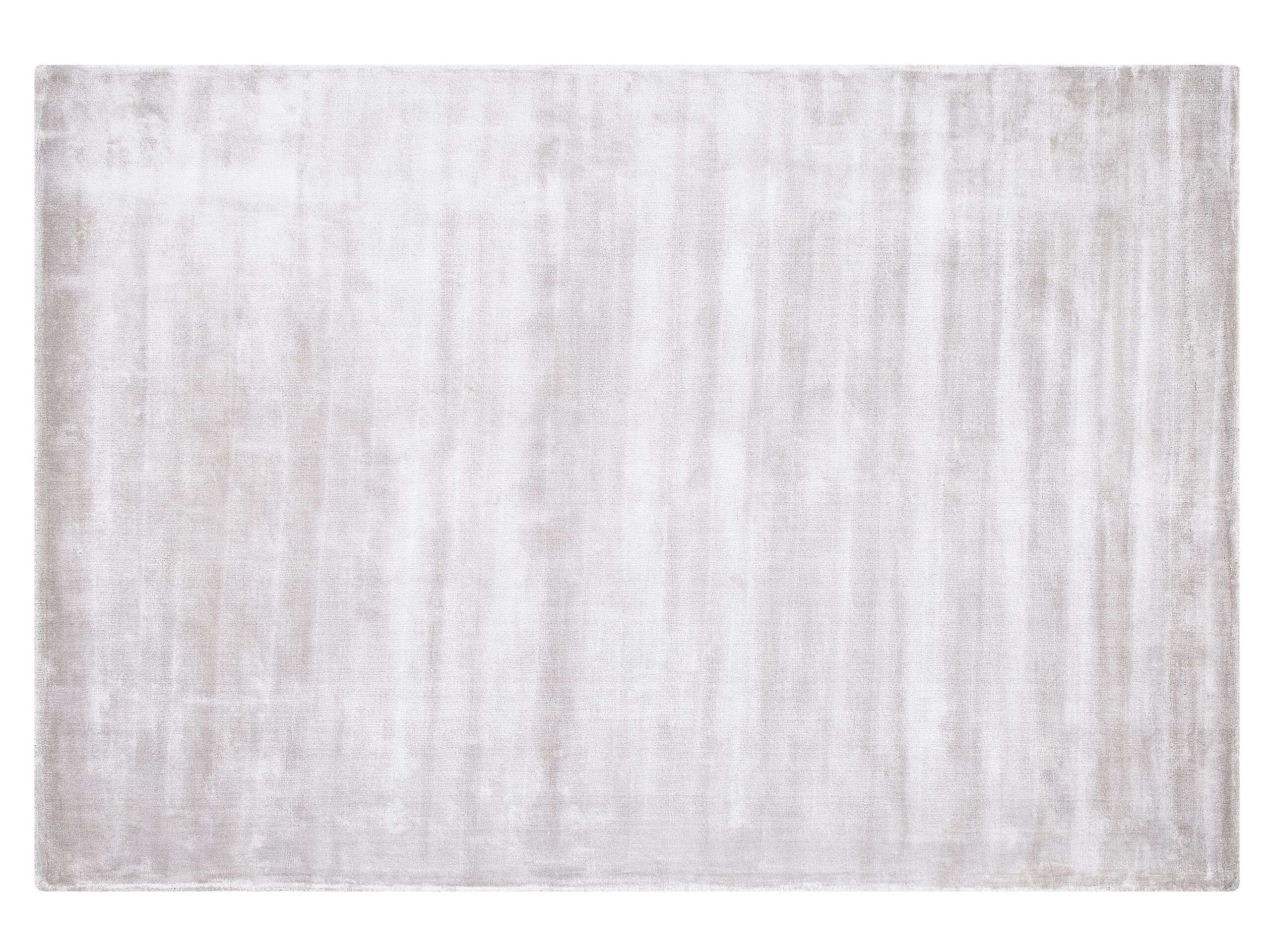 Viscose Area Rug 140x200cm Light Grey