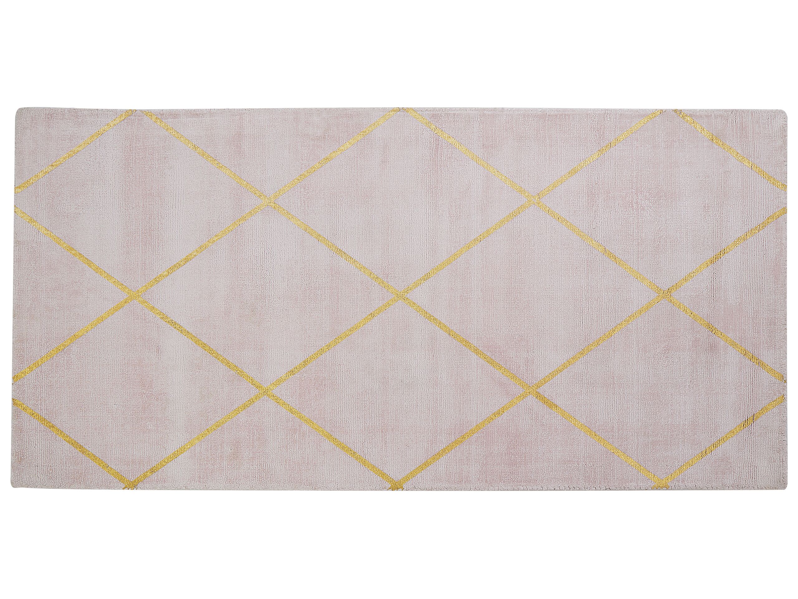 Viscose Area Rug 80x150cm Pink