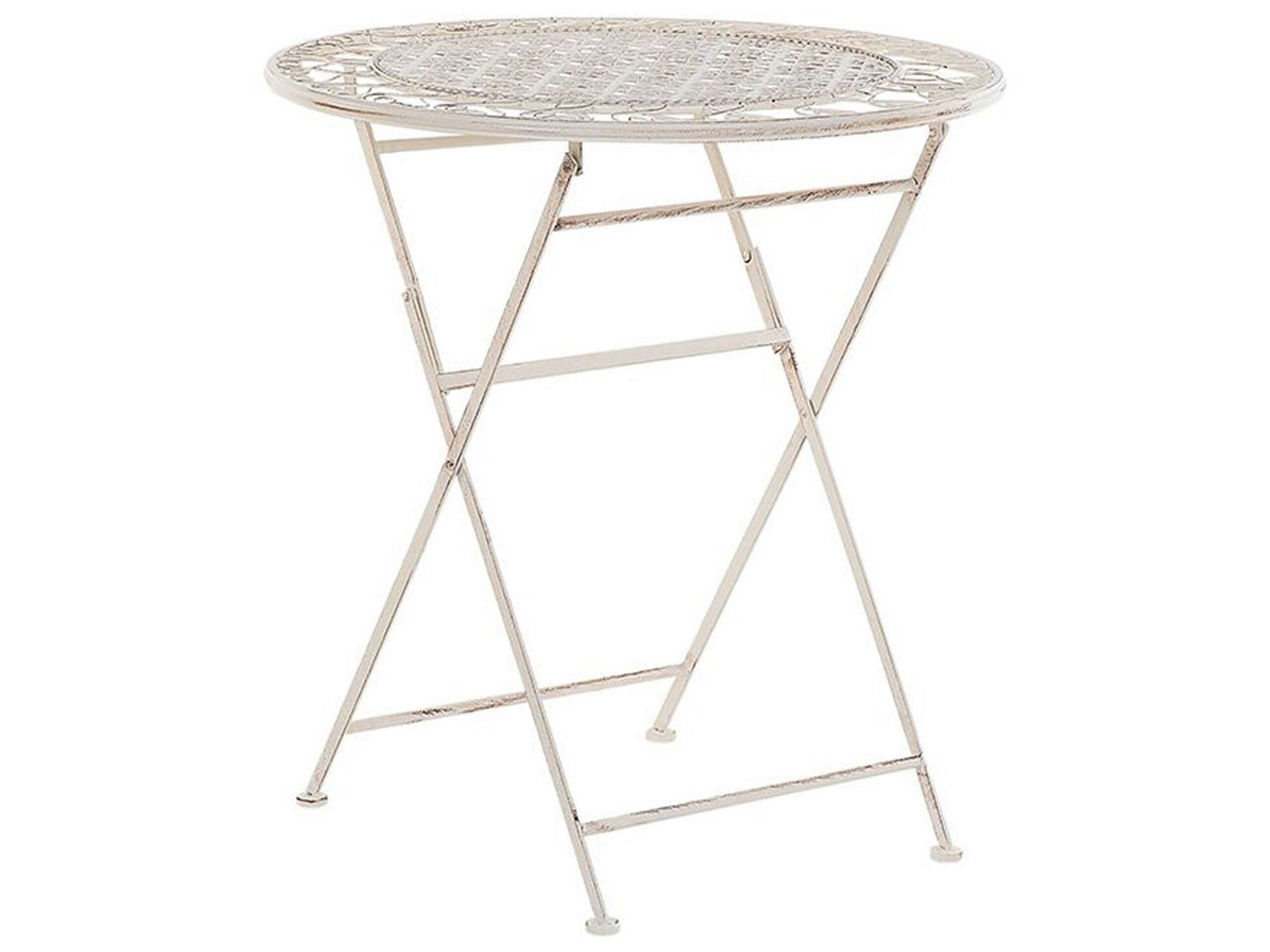Metal Garden Bistro Table Ã ̧ 70 cm Beige TRIESTE