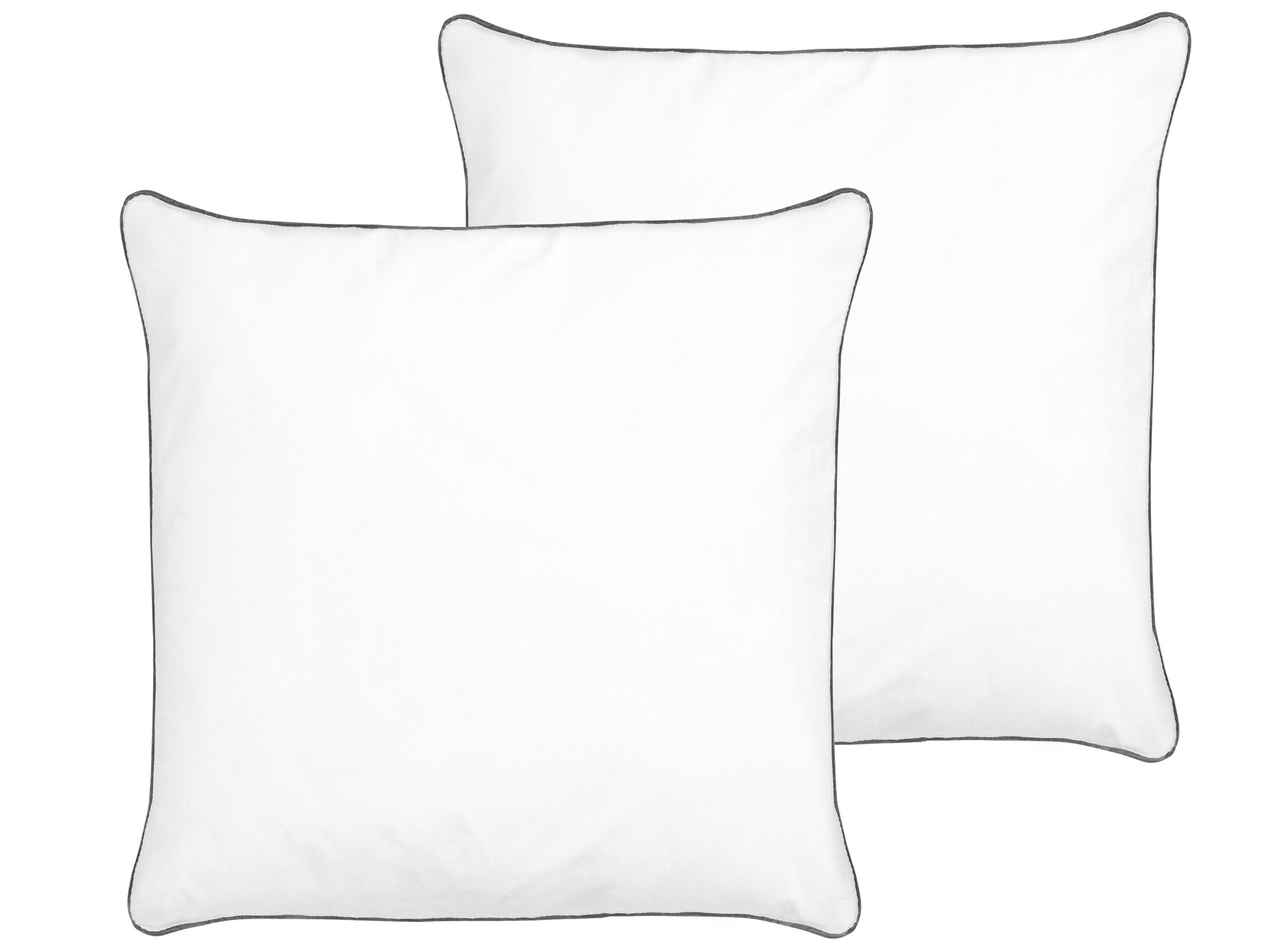 Set of 2 Microfibre Bed Low Profile Pillows 80 x 80 cm PELISTER