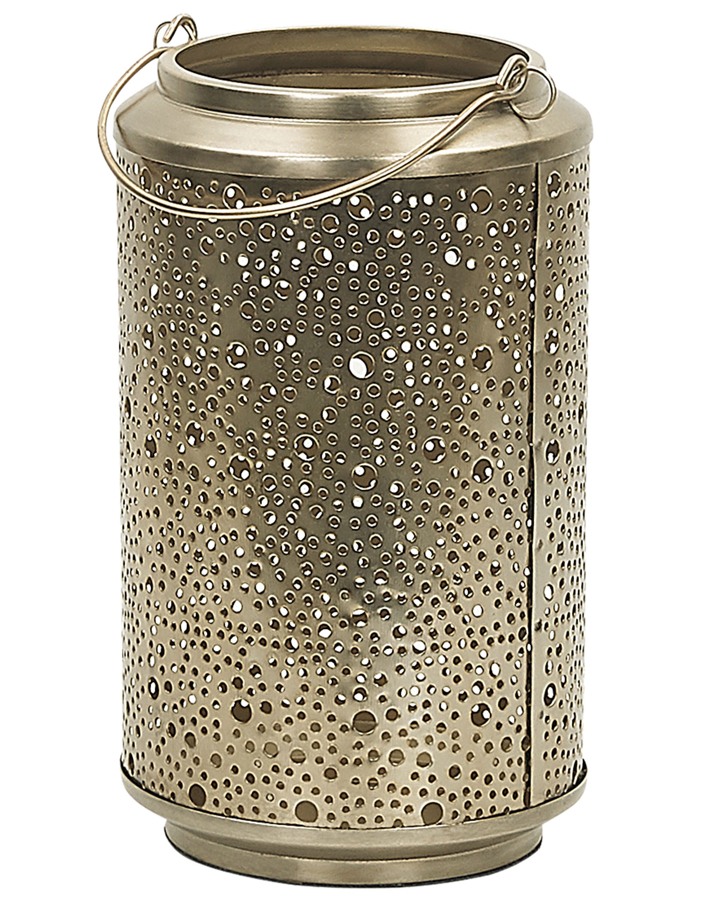 Metal Candle Lantern 25 cm Gold CORFU