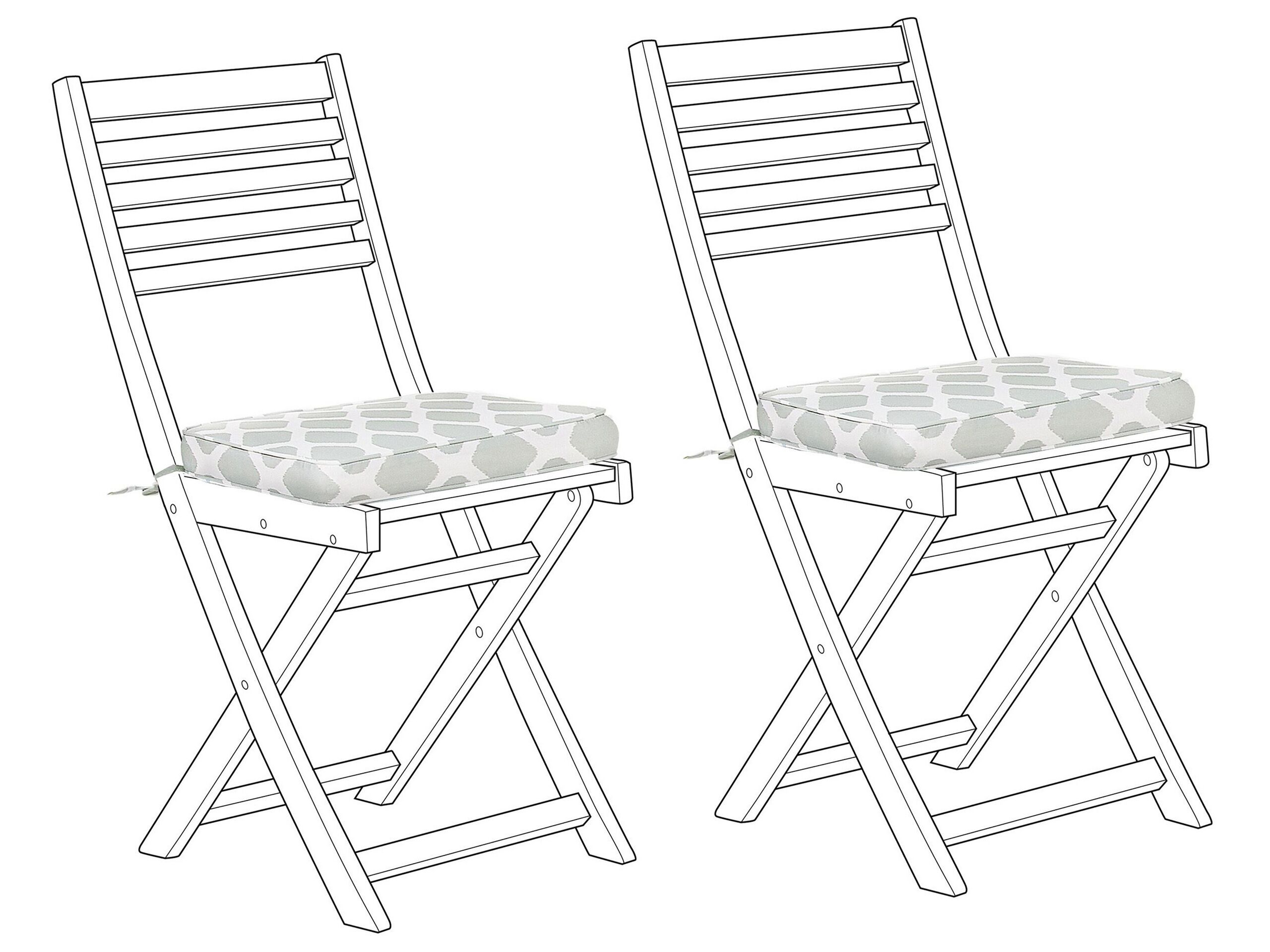 Set of 2 Seat Cushions Mint Green FIJI