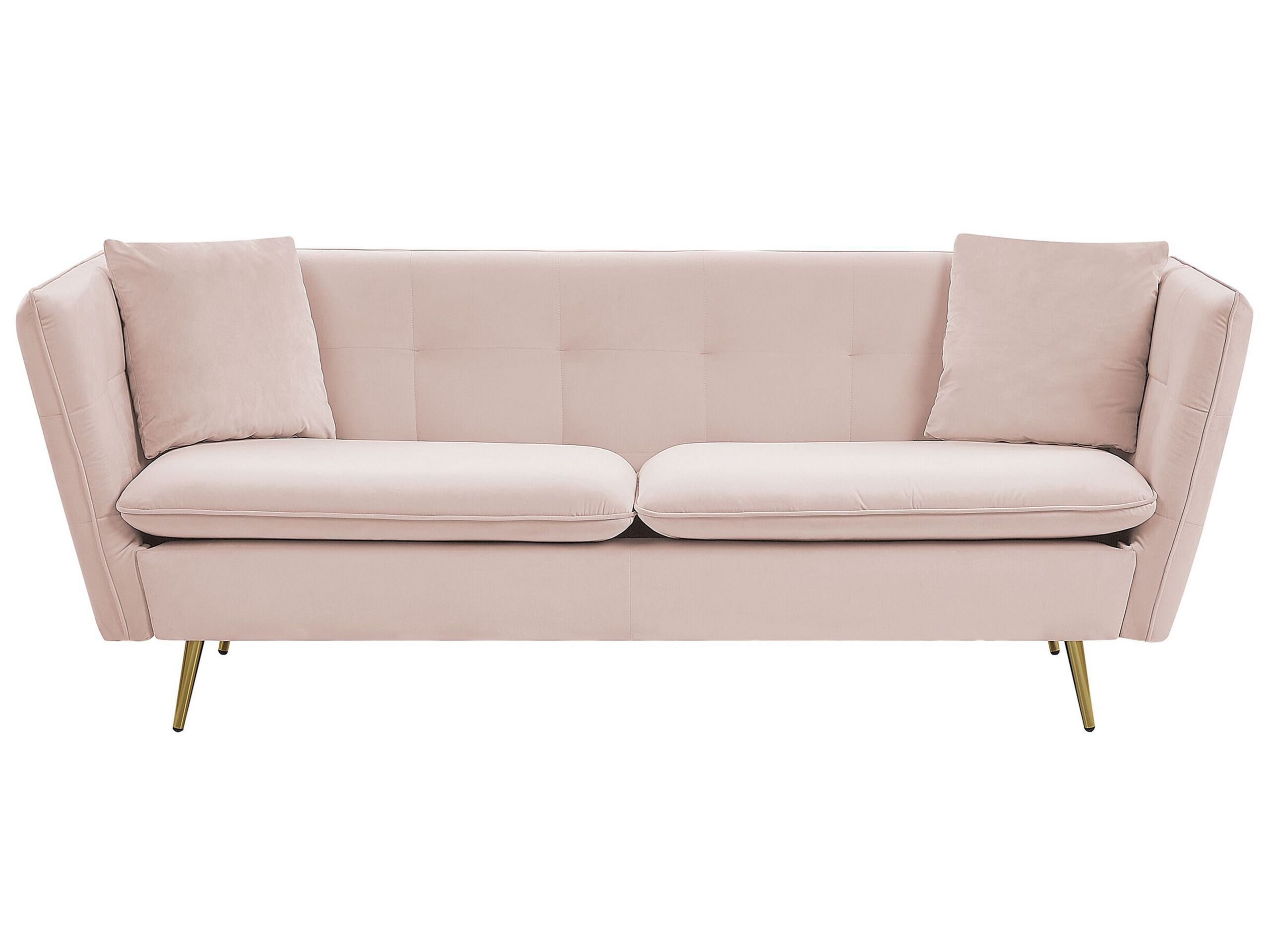 3 Seater Velvet Sofa Pink FREDERICA