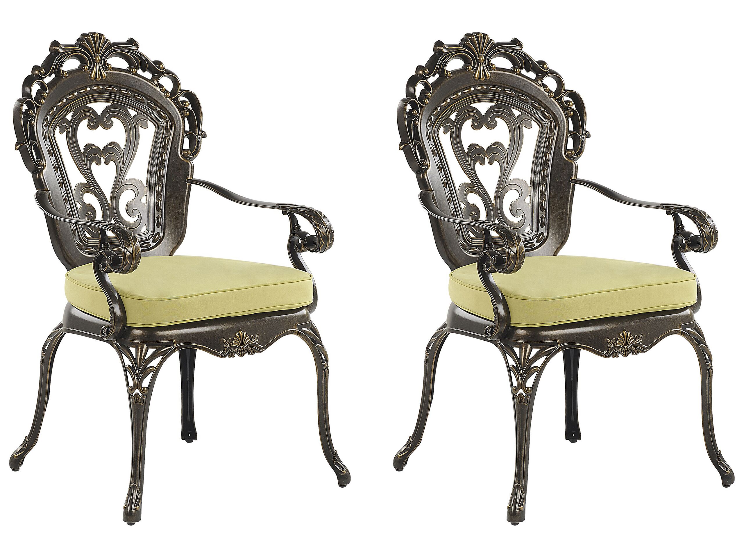 Set of 2 Garden Chairs Brown SAPRI
