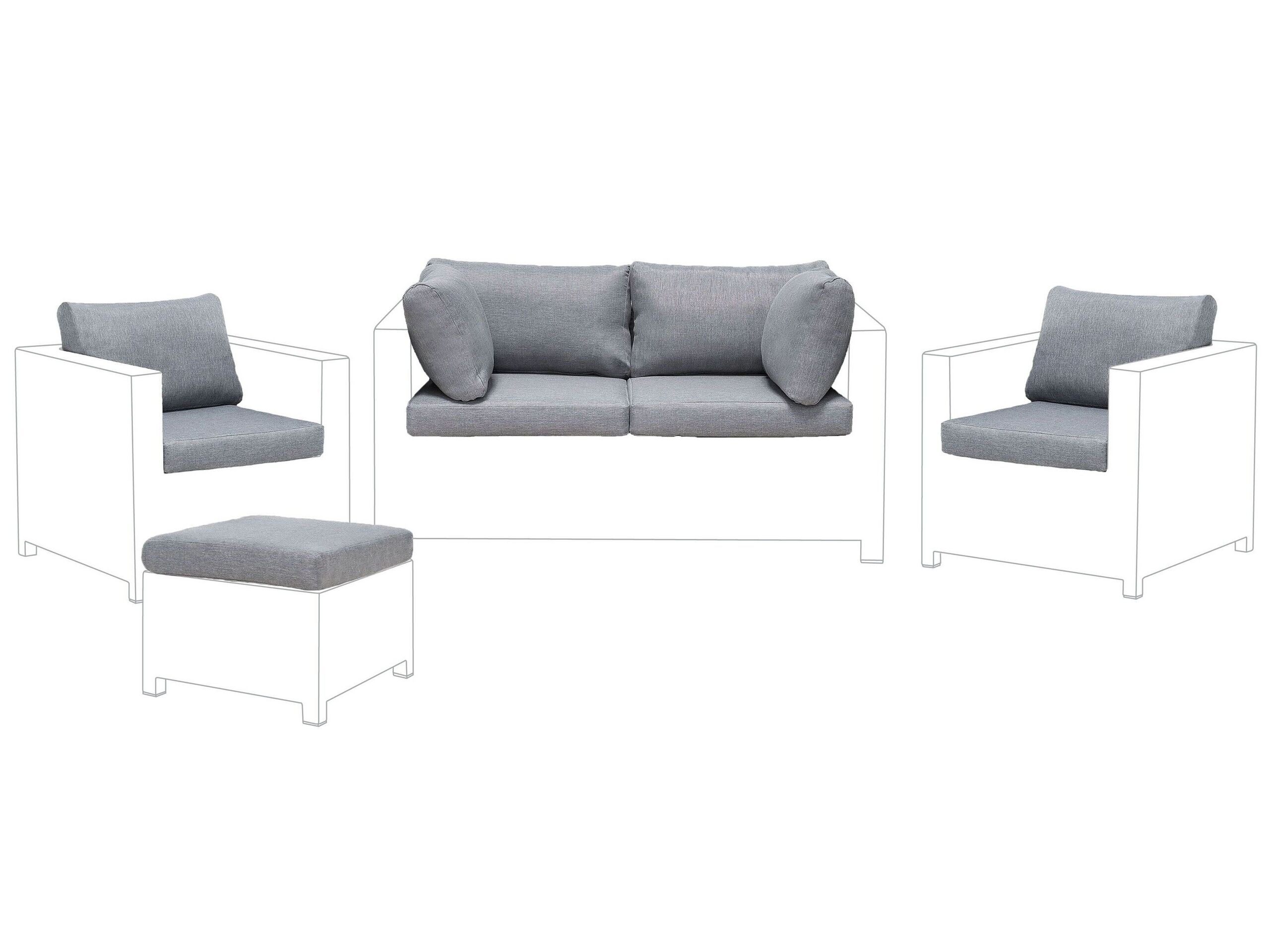 Outdoor Cushion Cover Set Grey MILANO