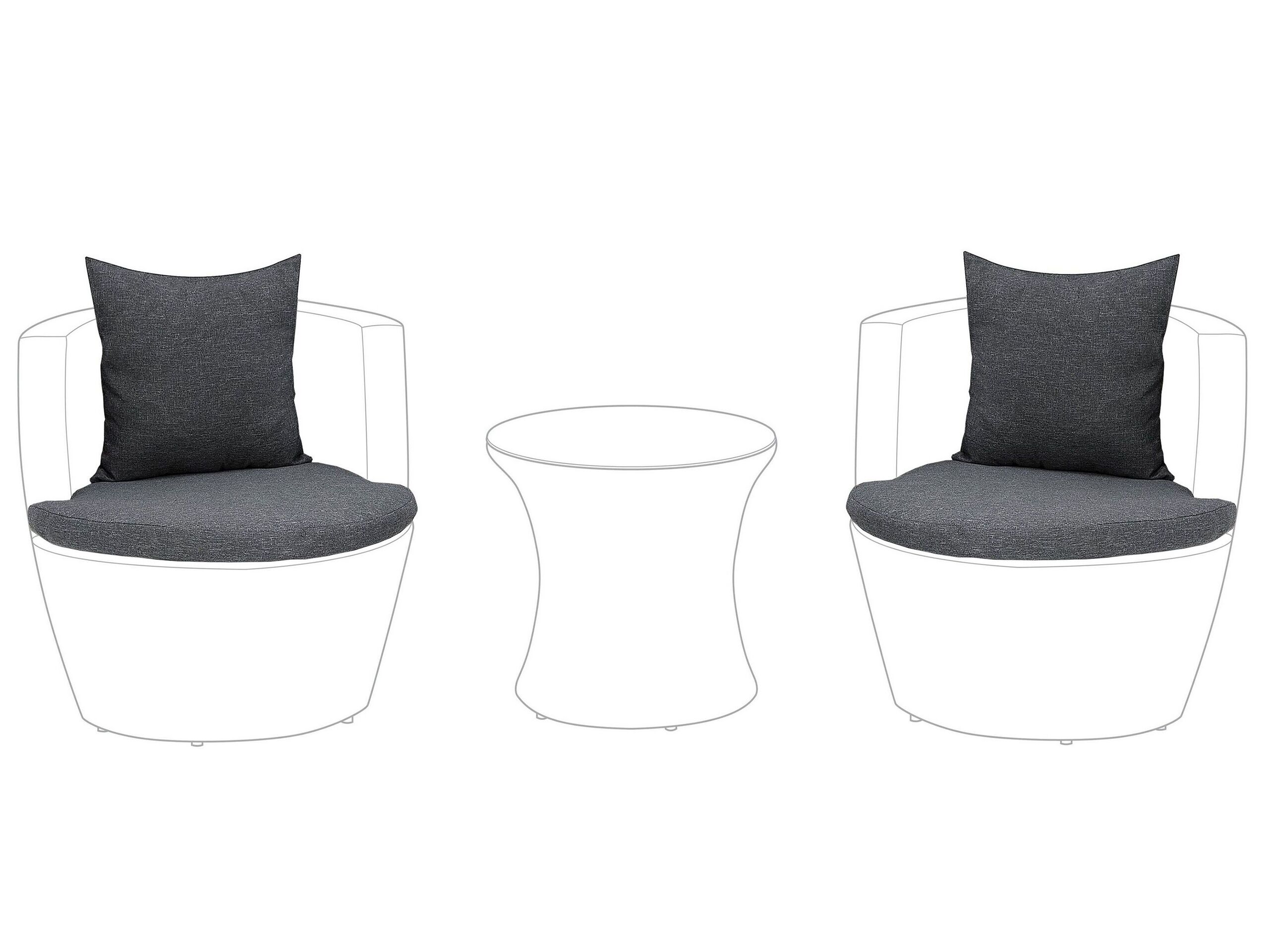 Outdoor Cushion Cover Set Grey CAPRI