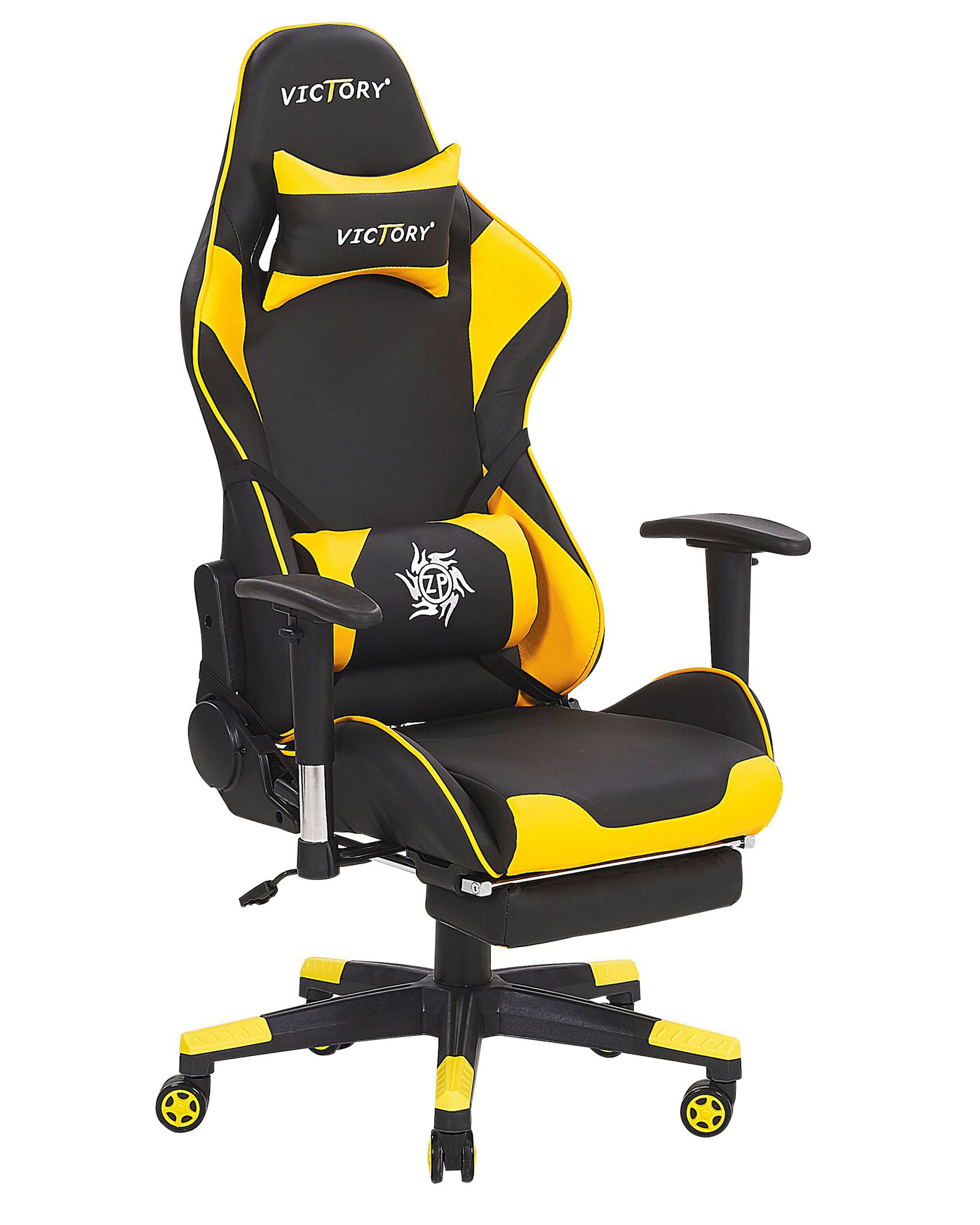 Gaming Chair Black with Yellow VICTORY