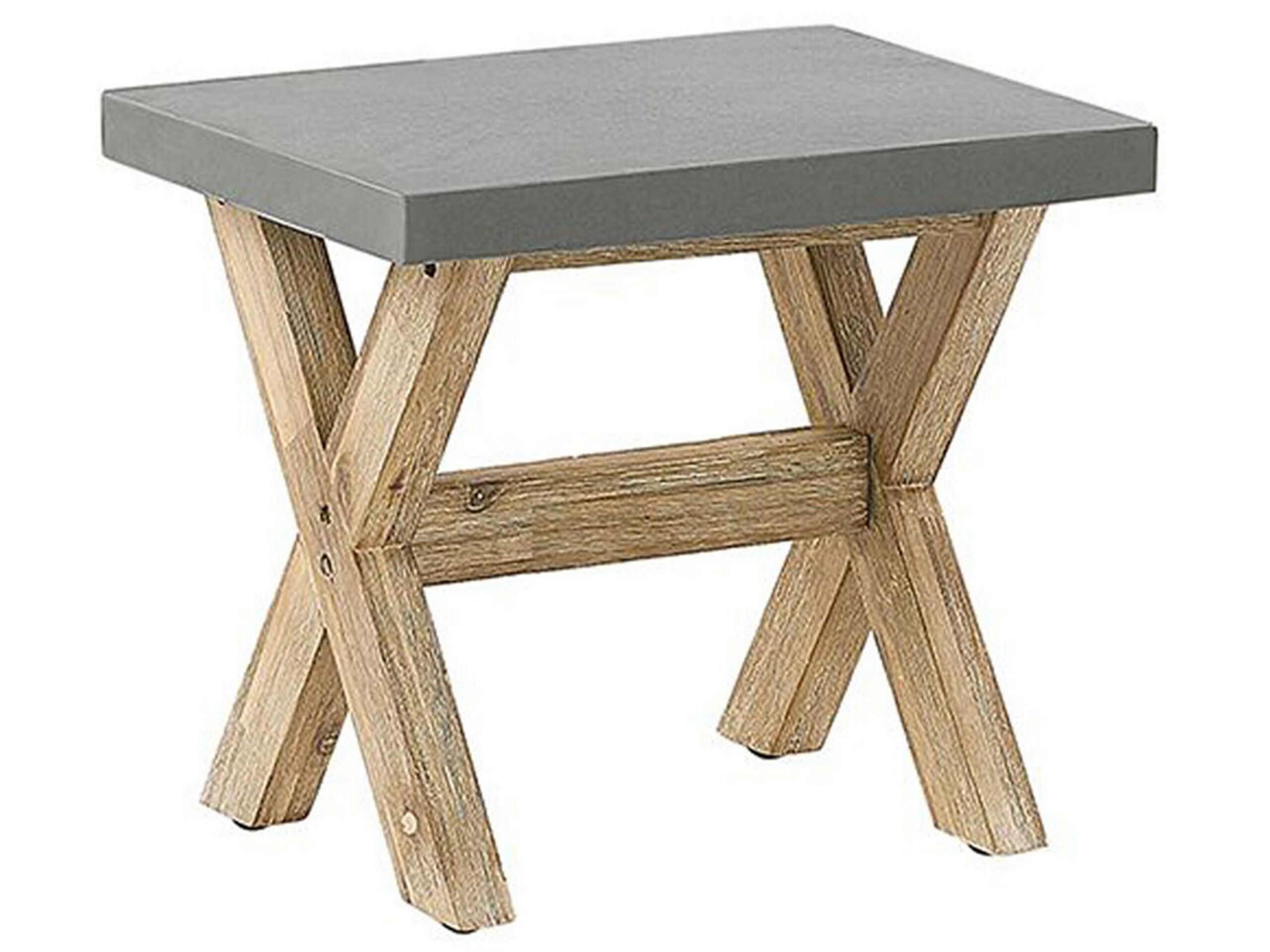 Faux Concrete Garden Stool Grey OLBIA