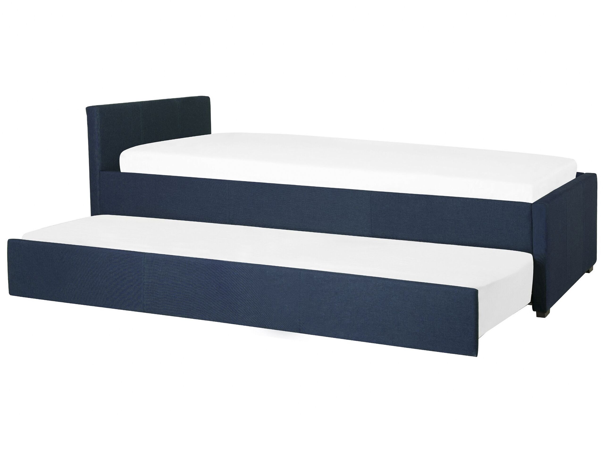 Fabric EU Small Single Trundle Bed Blue MARMANDE
