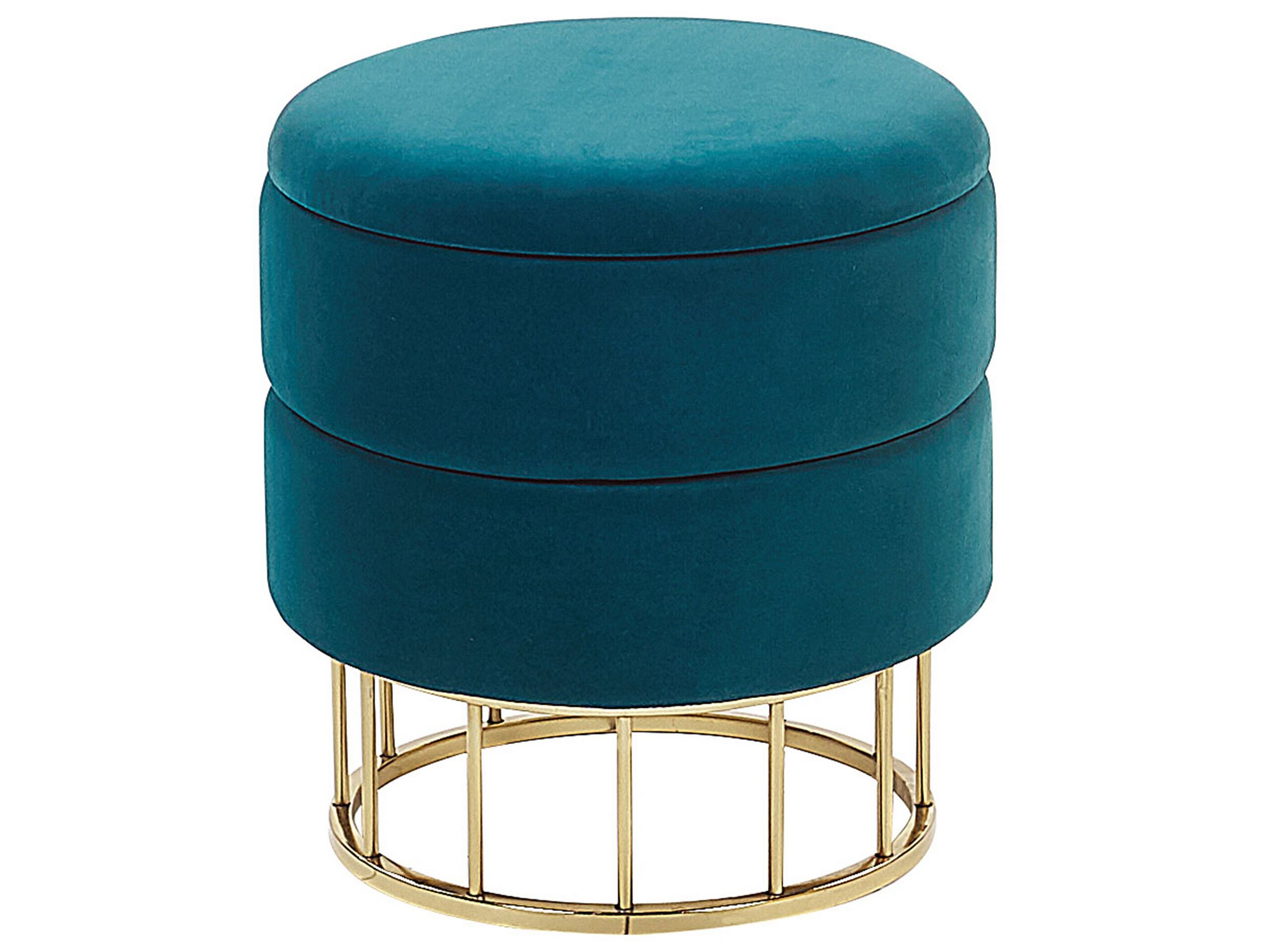 Storage Pouffe Teal Blue ELGIN