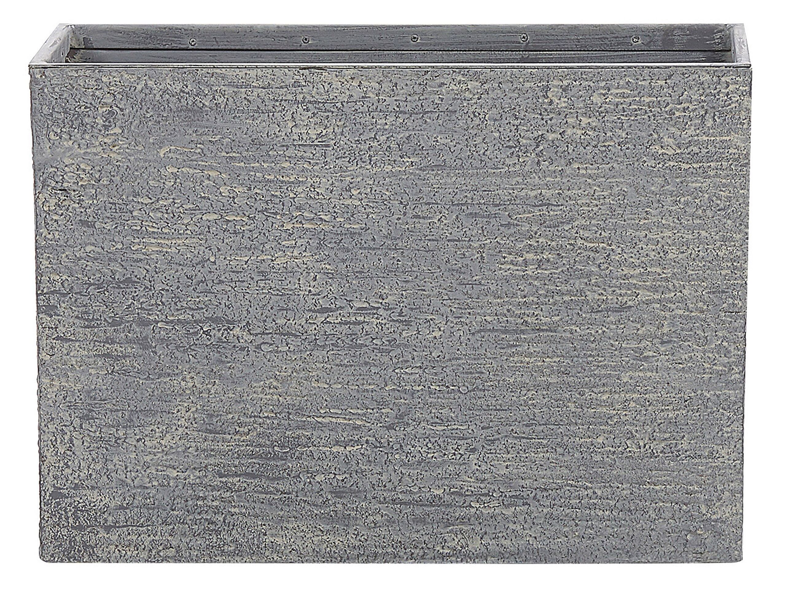 Rectangular Plant Pot 29 x 70 x 50 cm Grey EDESSA
