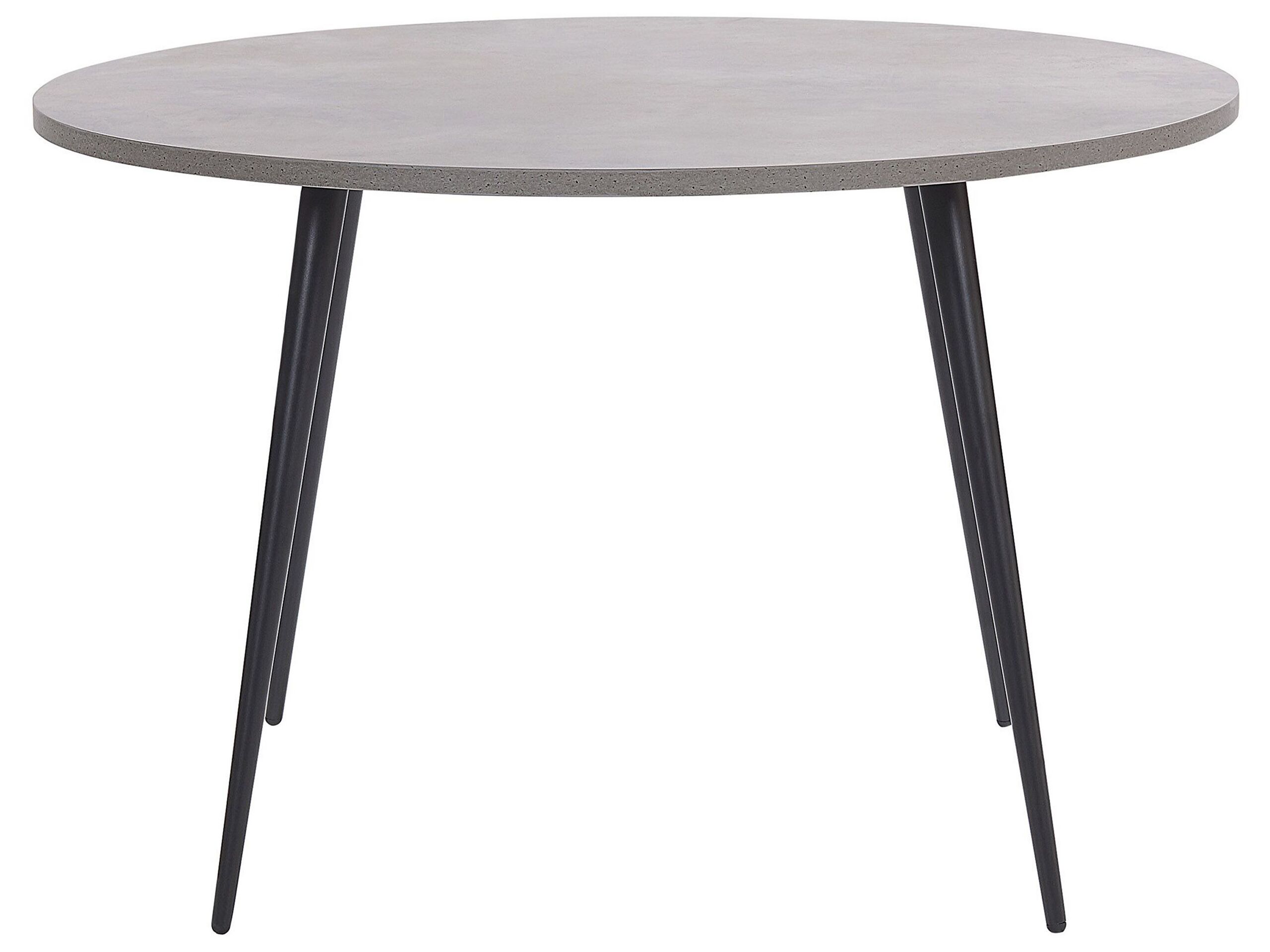 Round Dining Table âŒ€ 120 cm Concrete Effect with Black ODEON