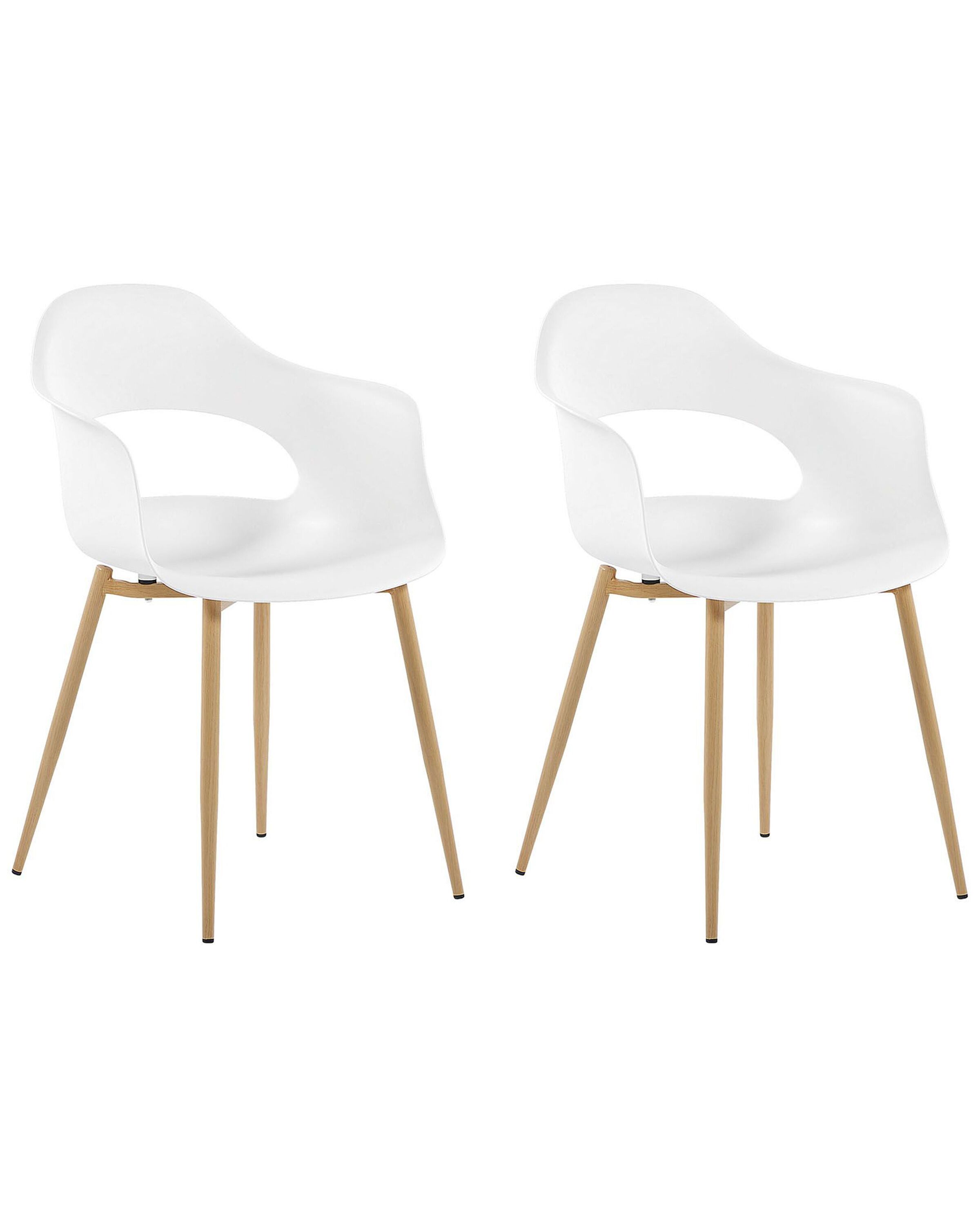 Set of 2 Dining Chairs White UTICA