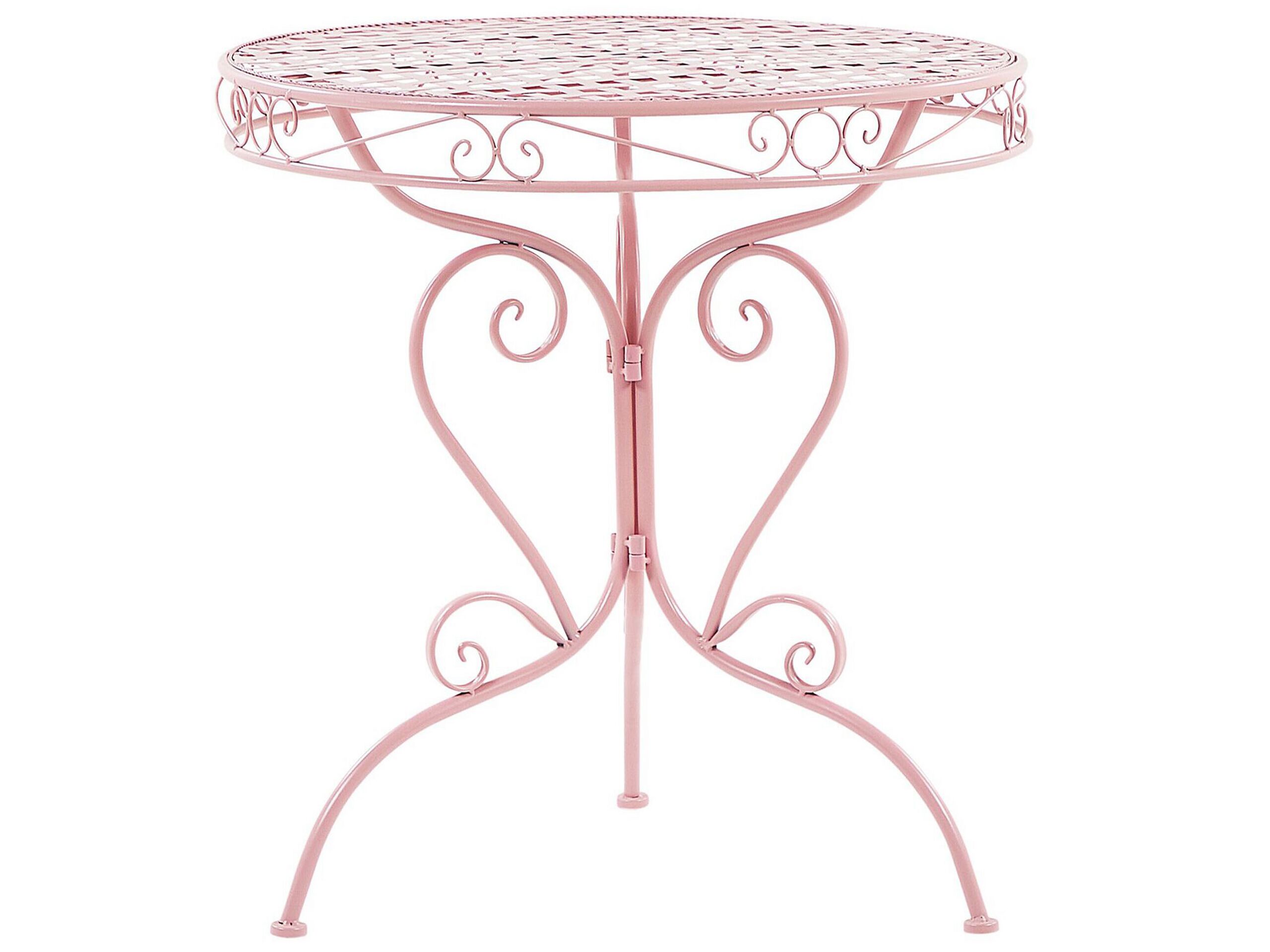 Metal Garden Bistro Table Ã ̧ 70 cm Pink ALBINIA