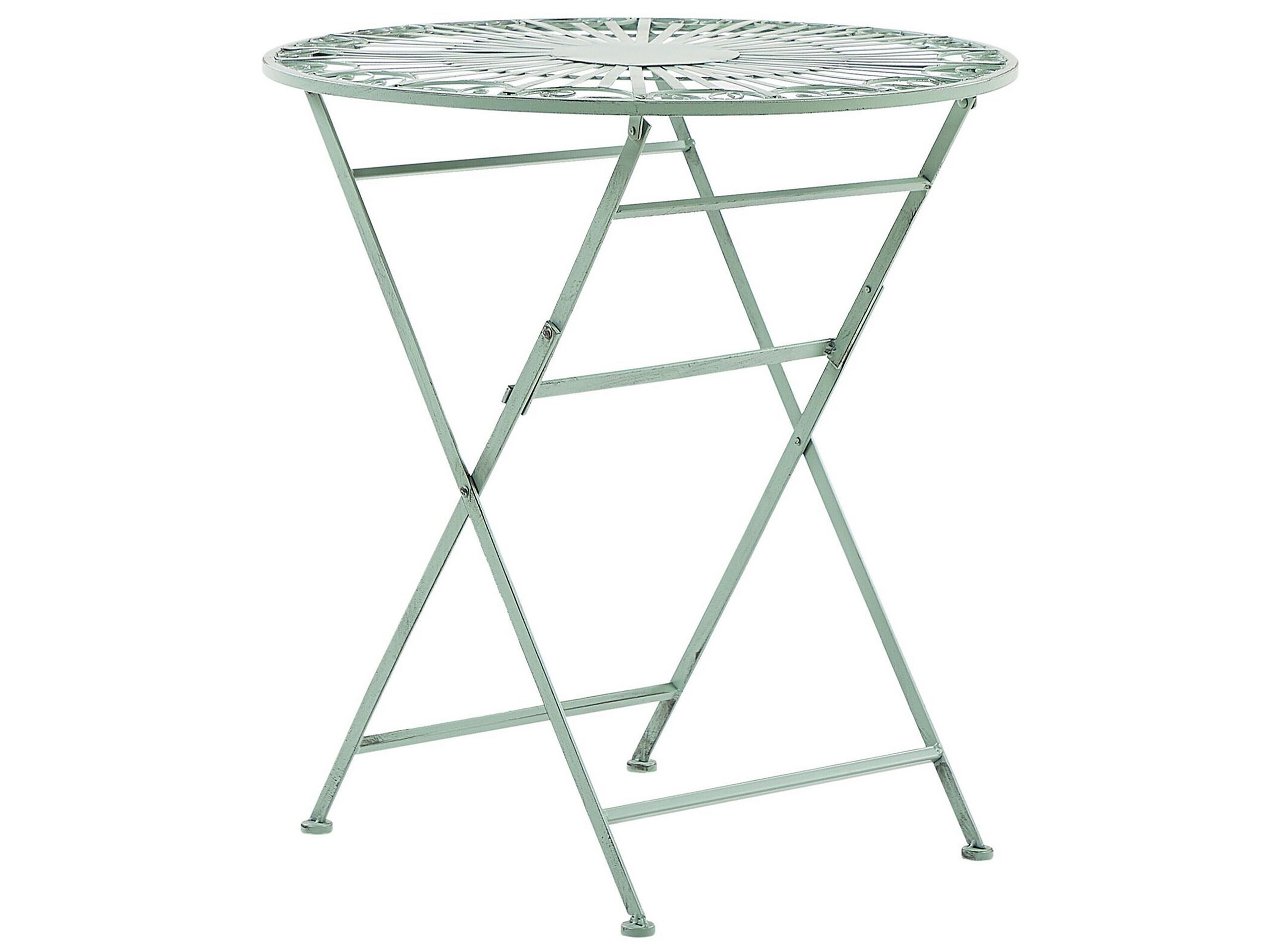 Metal Garden Bistro Table Ã ̧ 70 cm Green TRENTO