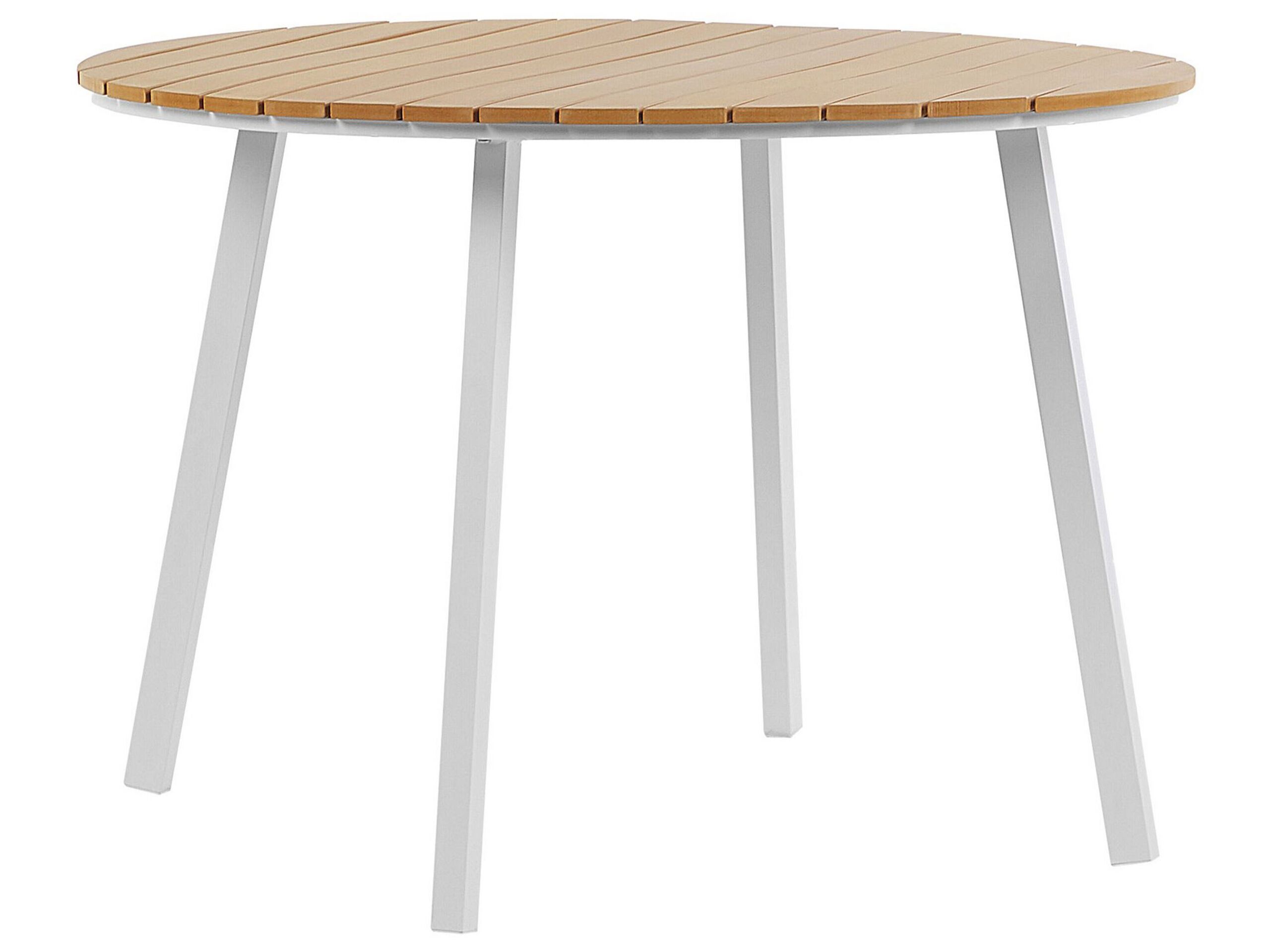 Round Garden Dining Table Ã ̧ 105 cm Light Wood CAVOLI