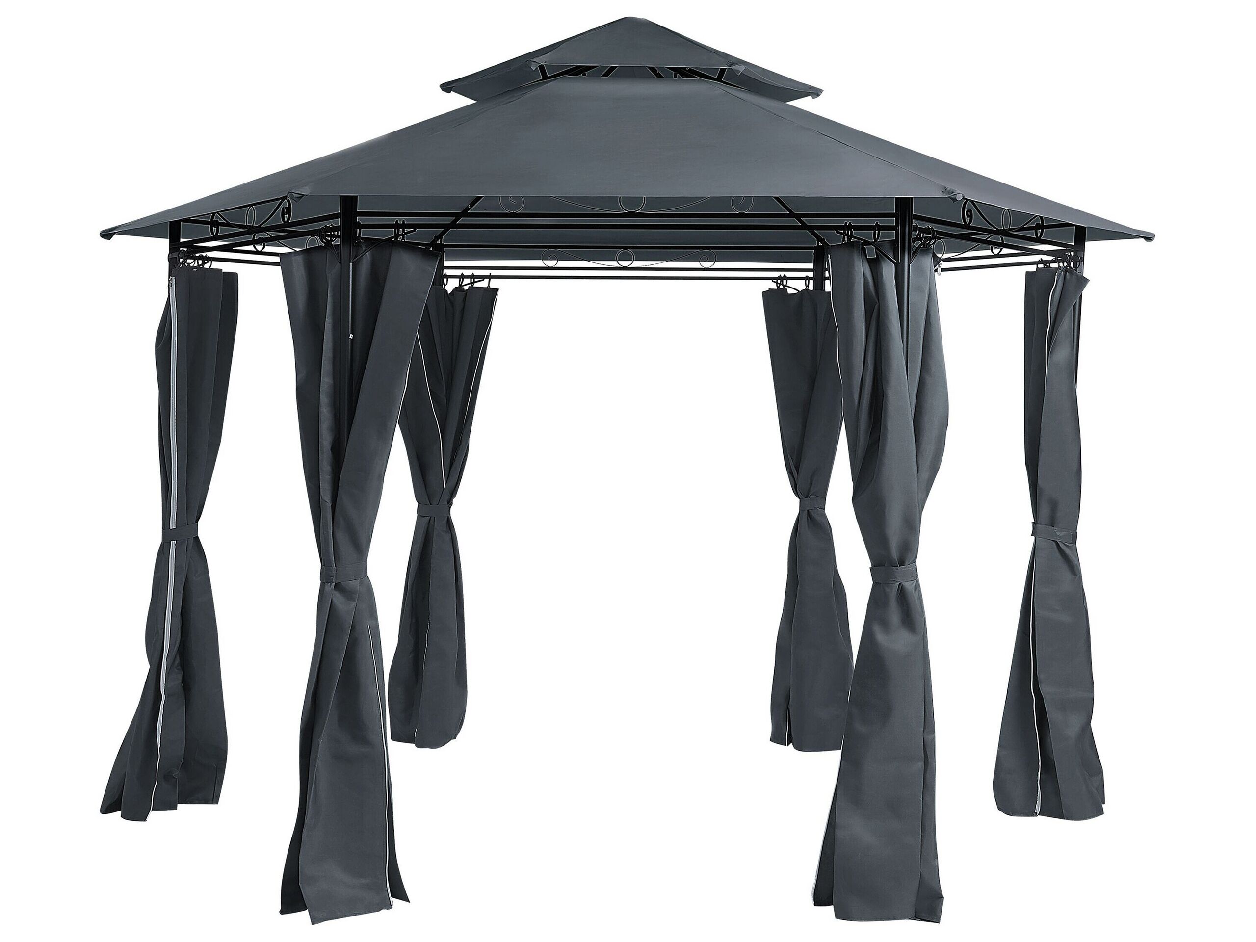 Gazebo âŒ€ 350 cm Dark Grey PORTEL