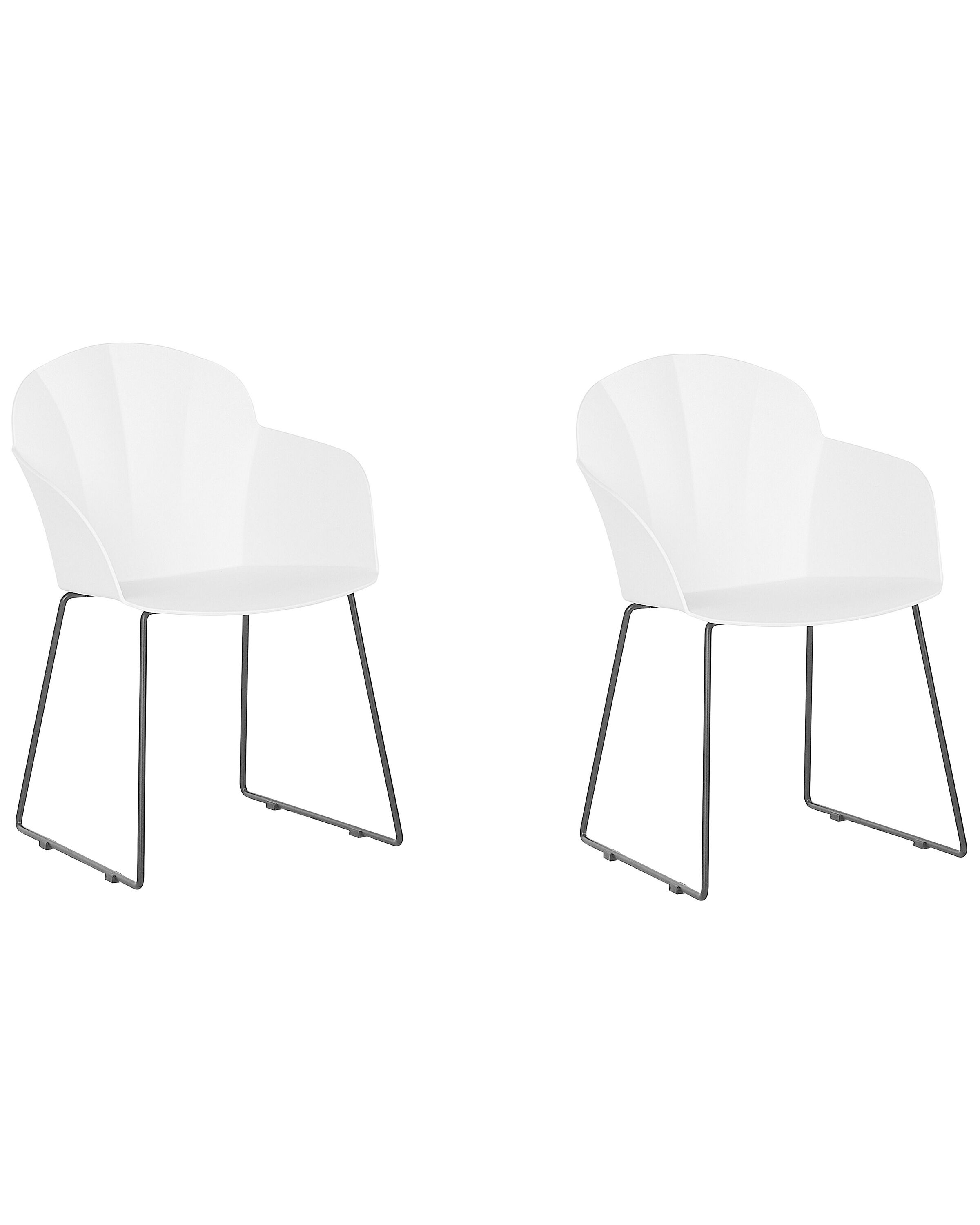 Set of 2 Dining Chairs White SYLVA