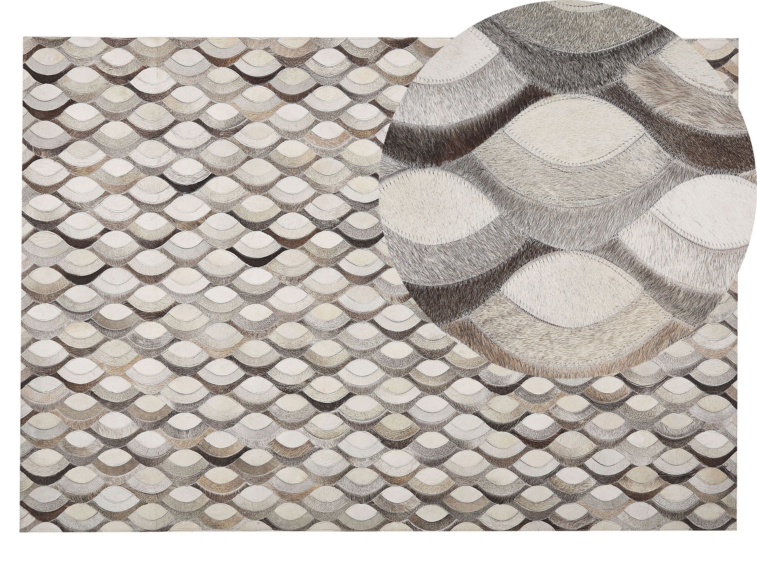 Cowhide Area Rug 140x200cm Brown and Beige