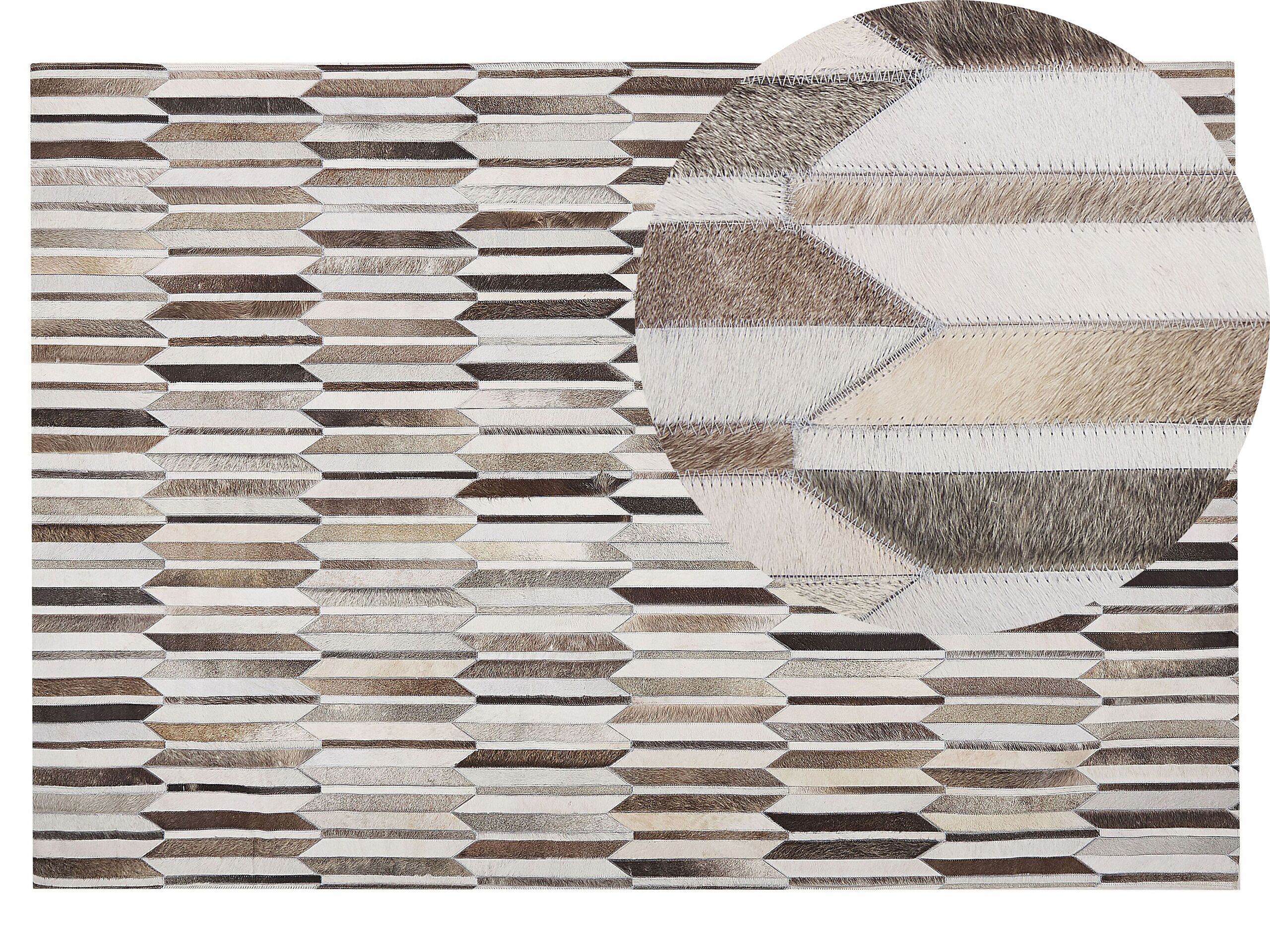 Cowhide Area Rug 140x200cm Brown and Beige
