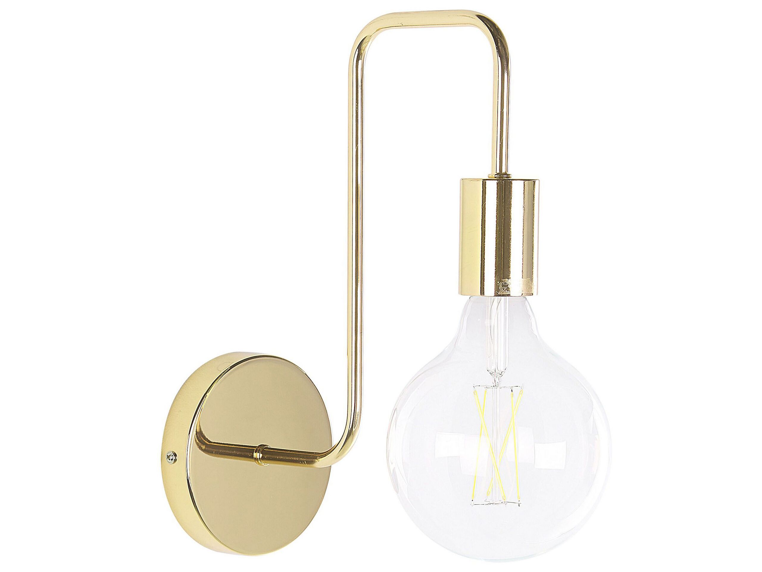 Metal Wall Lamp Gold SAVENA
