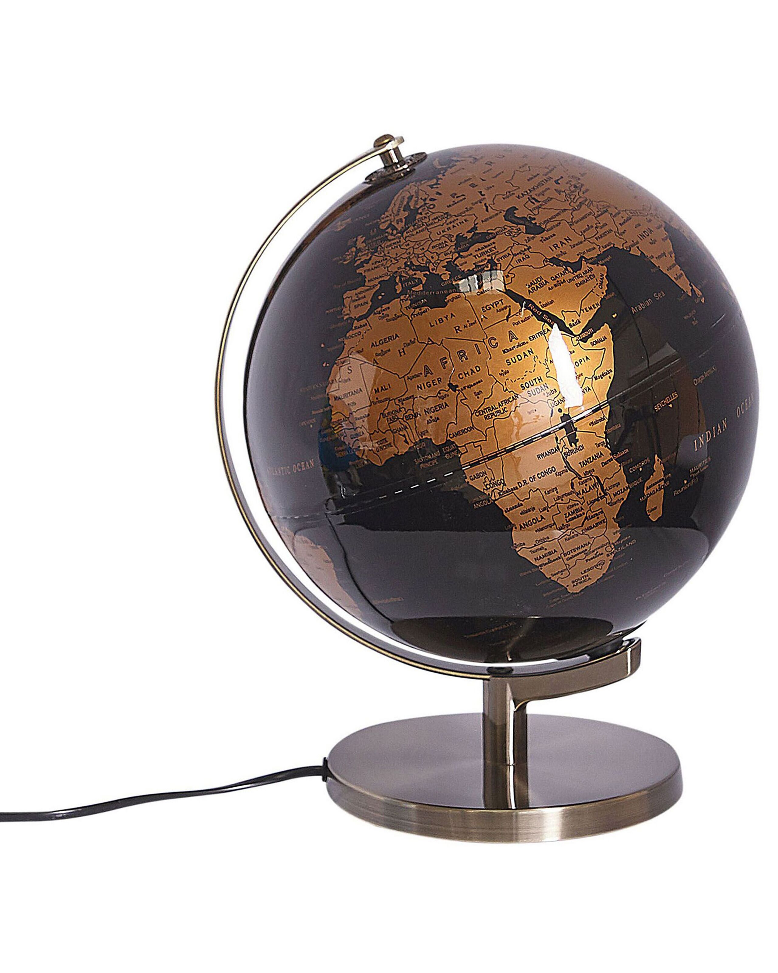 Decorative Globe with LED 32cm Black and Copper